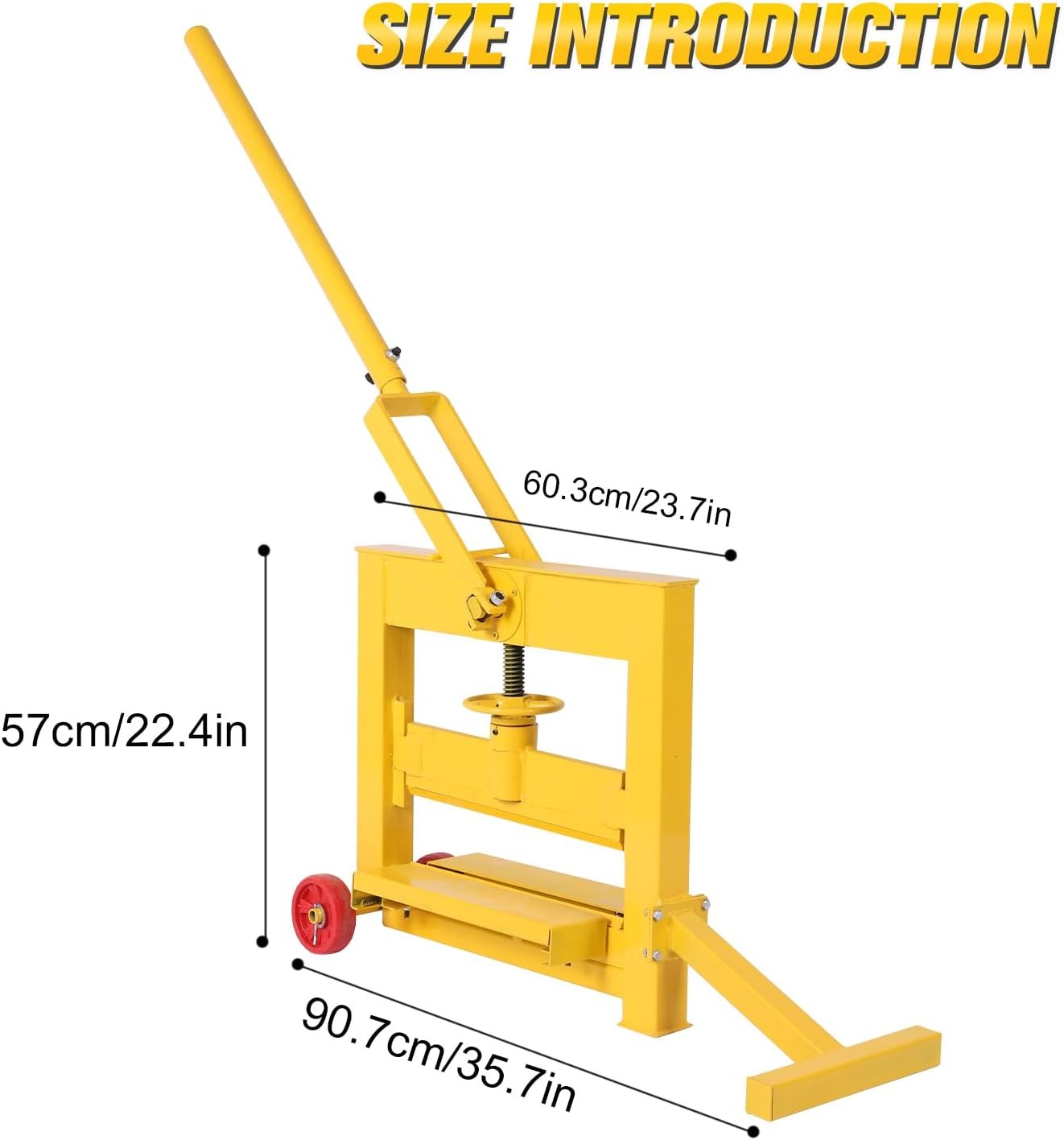 Manual Stone Brick Cutter with Wheels Paving Tool Block Splitter Cutting Machine