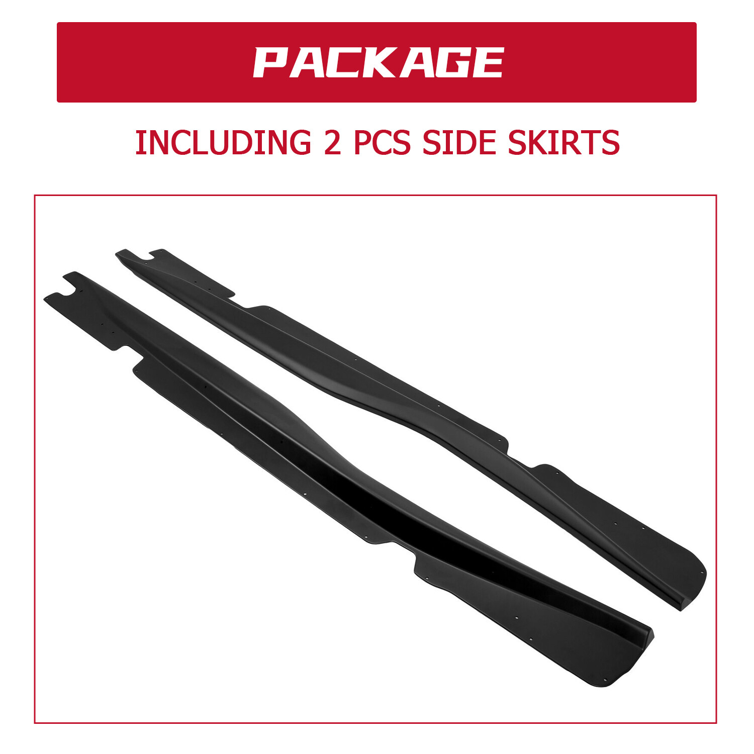 For 14-19 Chevrolet Corvette C7 stingray Side Skirt Z06 Style Rocker Panel Black