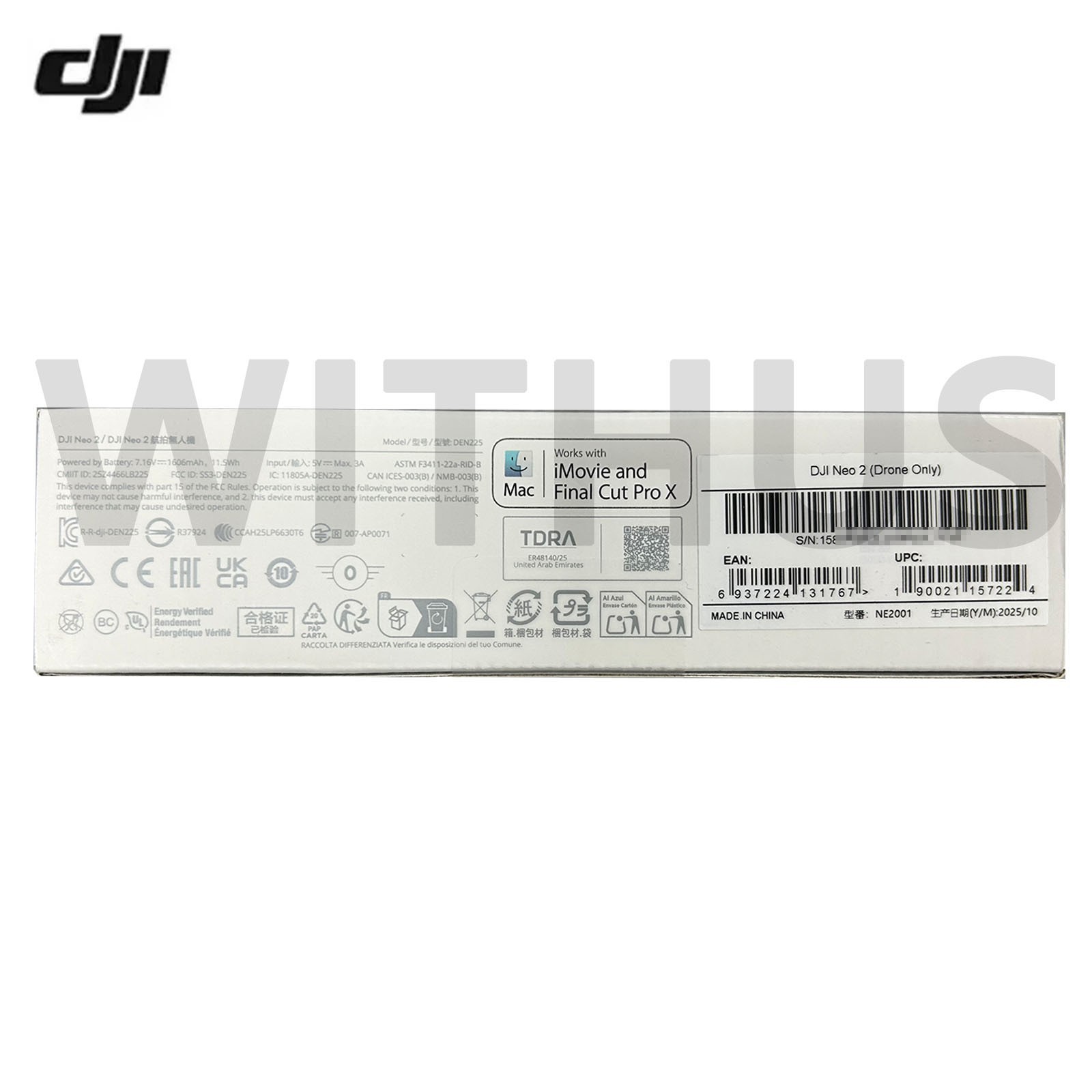 DJI Neo 2 (Drone Only)(1 Battery) Camera Drone / No Tariffs In US=