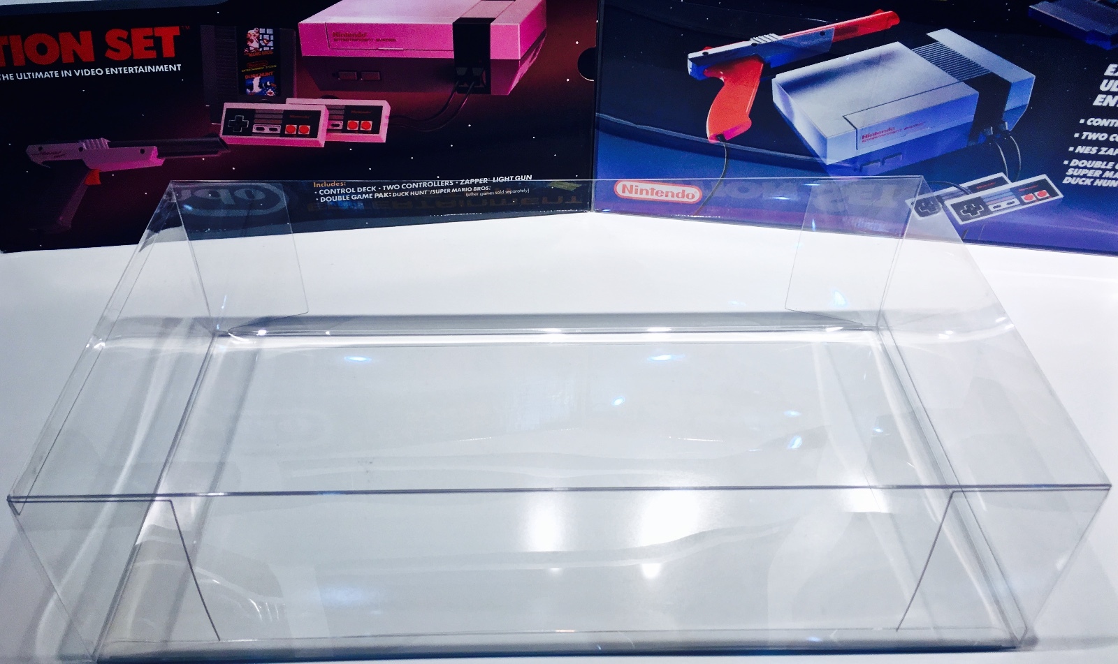 1 Console Box Protector For NES ACTION SET  Both Styles  Nintendo Display Boxes