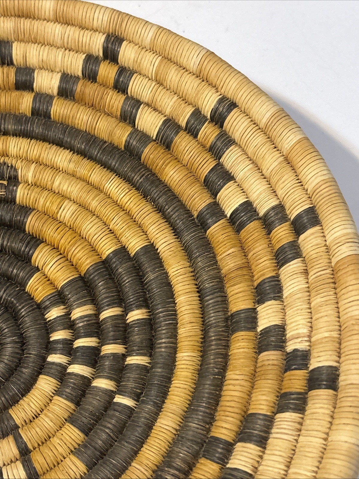 Antique Hopi Indian Coiled Basket Crow Mother 12" diameter