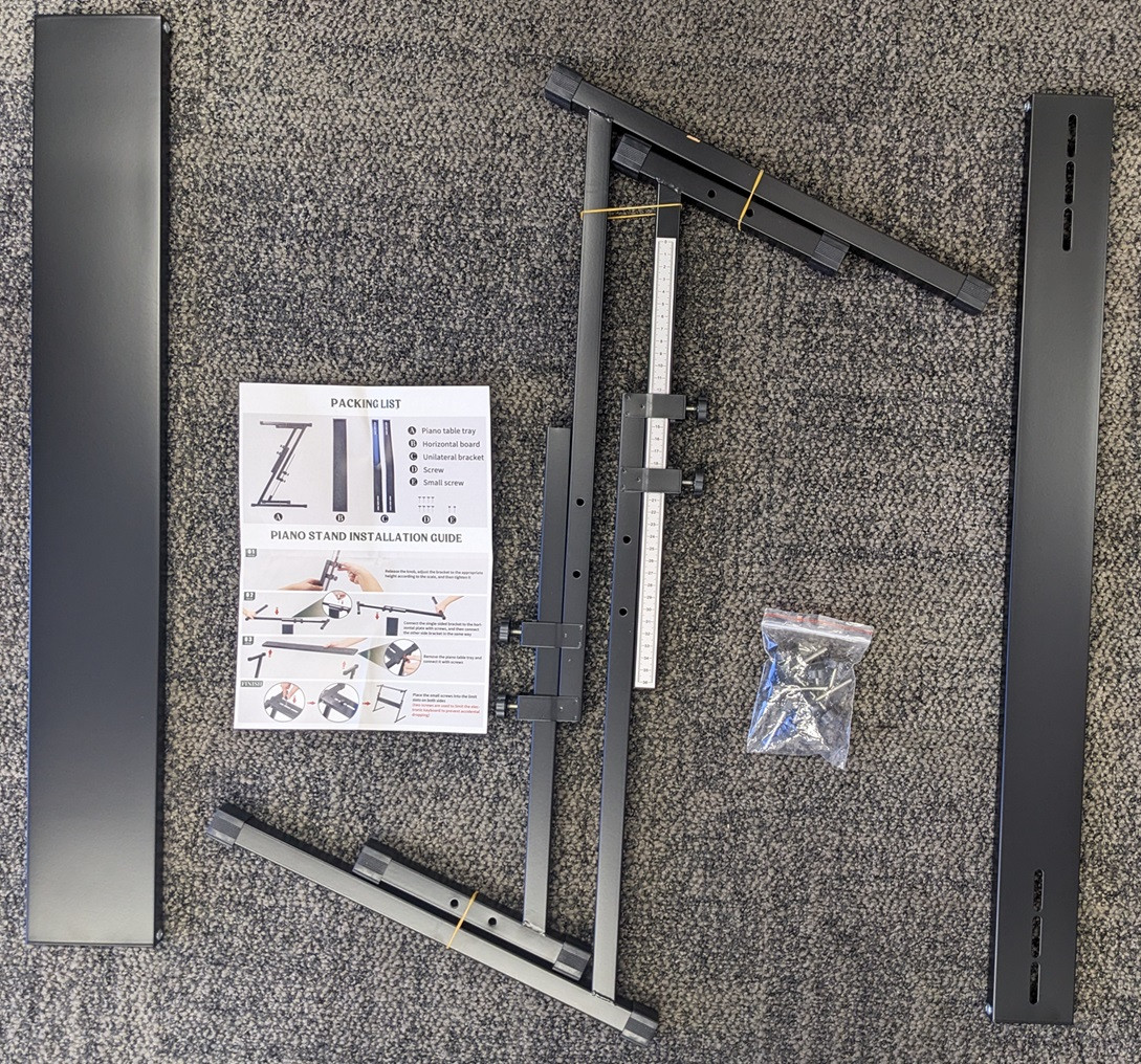 Adjustable Sturdy Z-Stand Electronic Keyboard Stand Compatible for 61~88 Keys