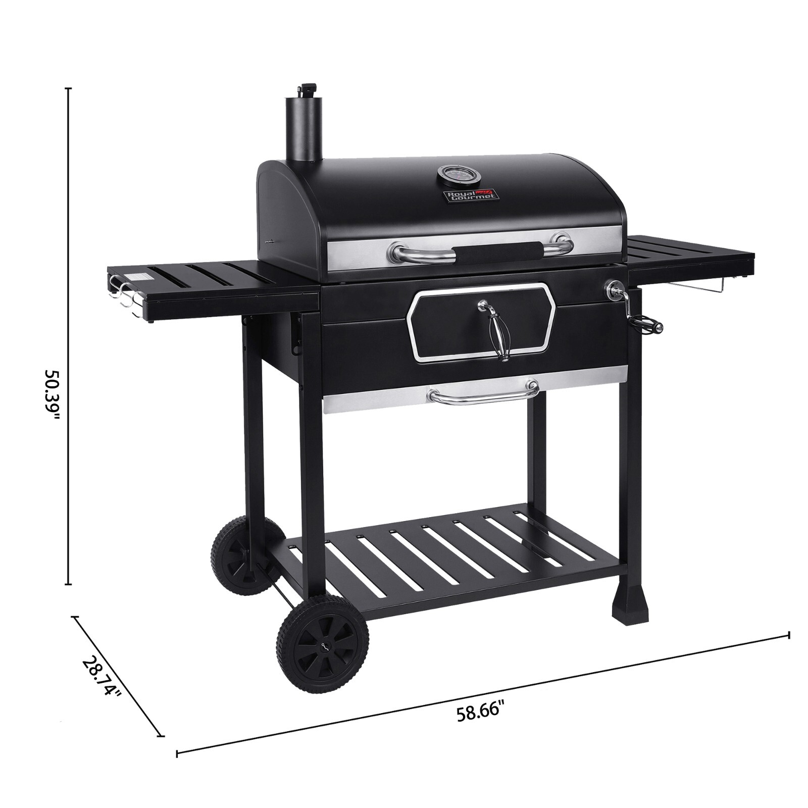 Royal Gourmet Deluxe Charcoal Grill Large Smoker Outdoor Backyard BBQ Party