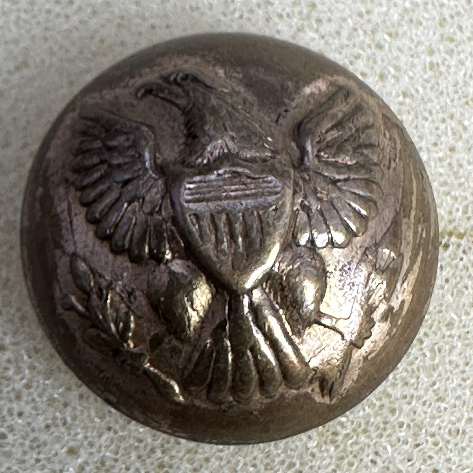Antique Civil War Era US Army Eagle Button 14.5mm Steele & Johnson Waterbury