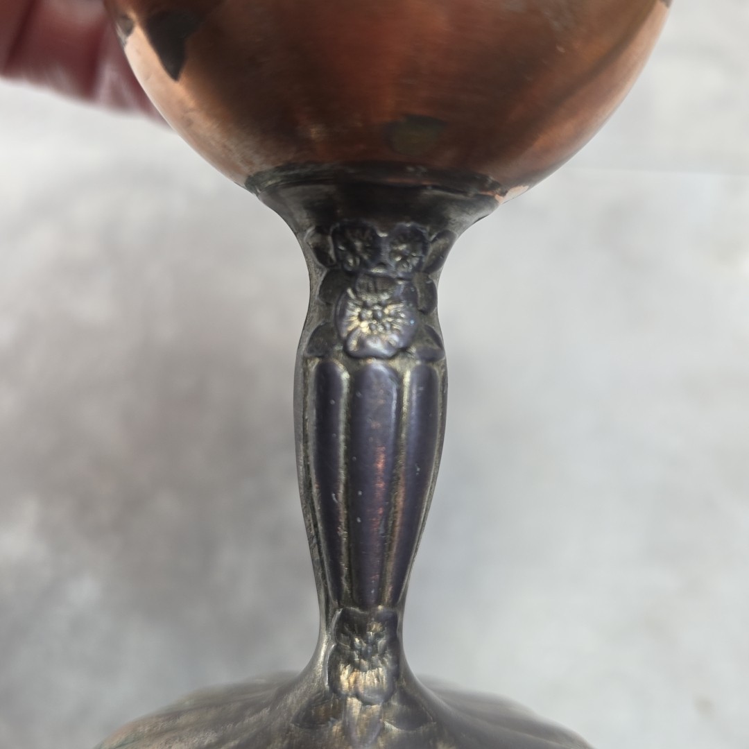 ANTIQUE International Silver Co. 98.2 SILVER GOBLET, CUP(tarnished) Handcrafted