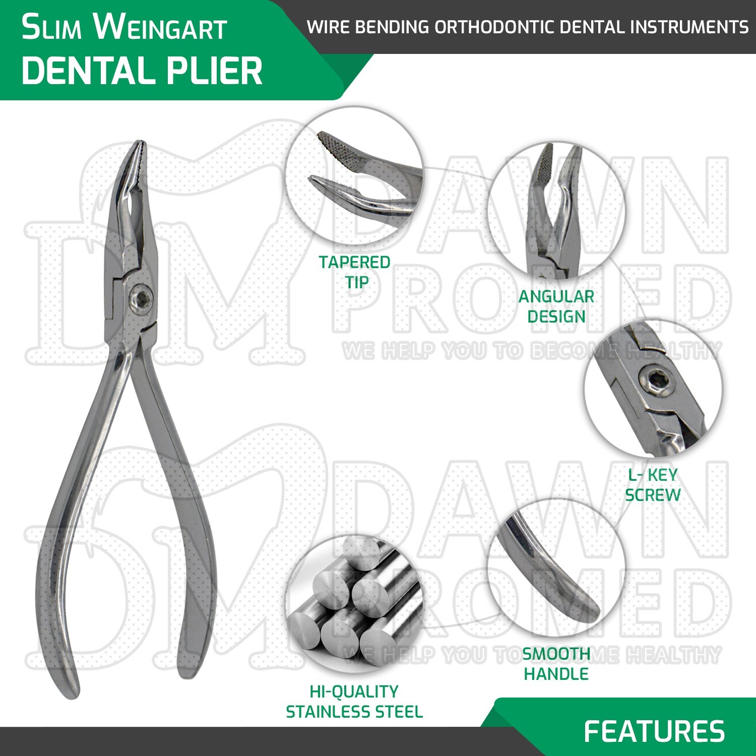 Slim Weingart Plier 5.5" Orthodontic Wire Bending Dental Instrument German Gr