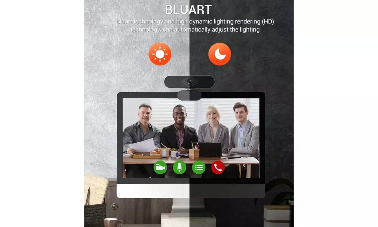 1080P Full HD USB Webcam for PC Desktop,Laptop Web Camera with Microphone LOT