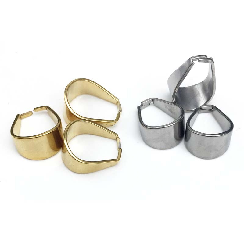 20x Gold/Silver Tone Stainless Steel Pinch Clips Bail Connectors Findings