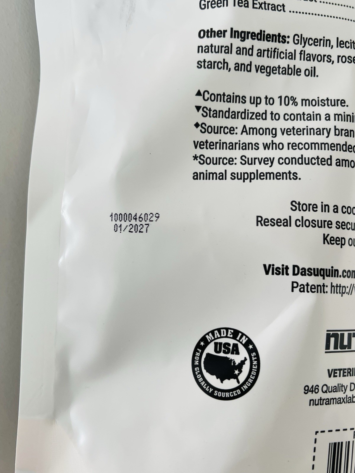 Nutramax Dasuquin with MSM Soft Chews for Small/Medium Dogs 84 ct expire 04/2027