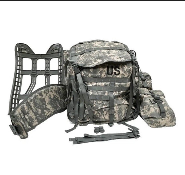 US Army MOLLE II Rucksack ACU w/ Frame & 2 Sustainment Pouches Surplus Gear