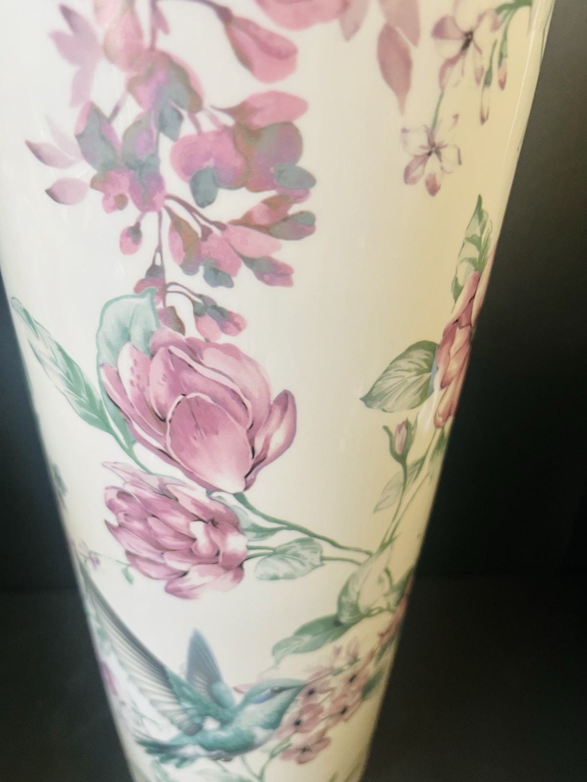 Beautiful Colorful Flower Bird Umbrella Stand Holder Floral /Vase NICE