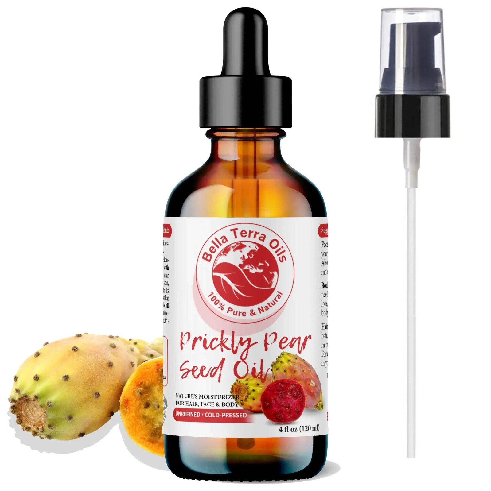 Organic Cold-Pressed Prickly Pear Oil 100% Pure Skin Care Anti-Aging Face
