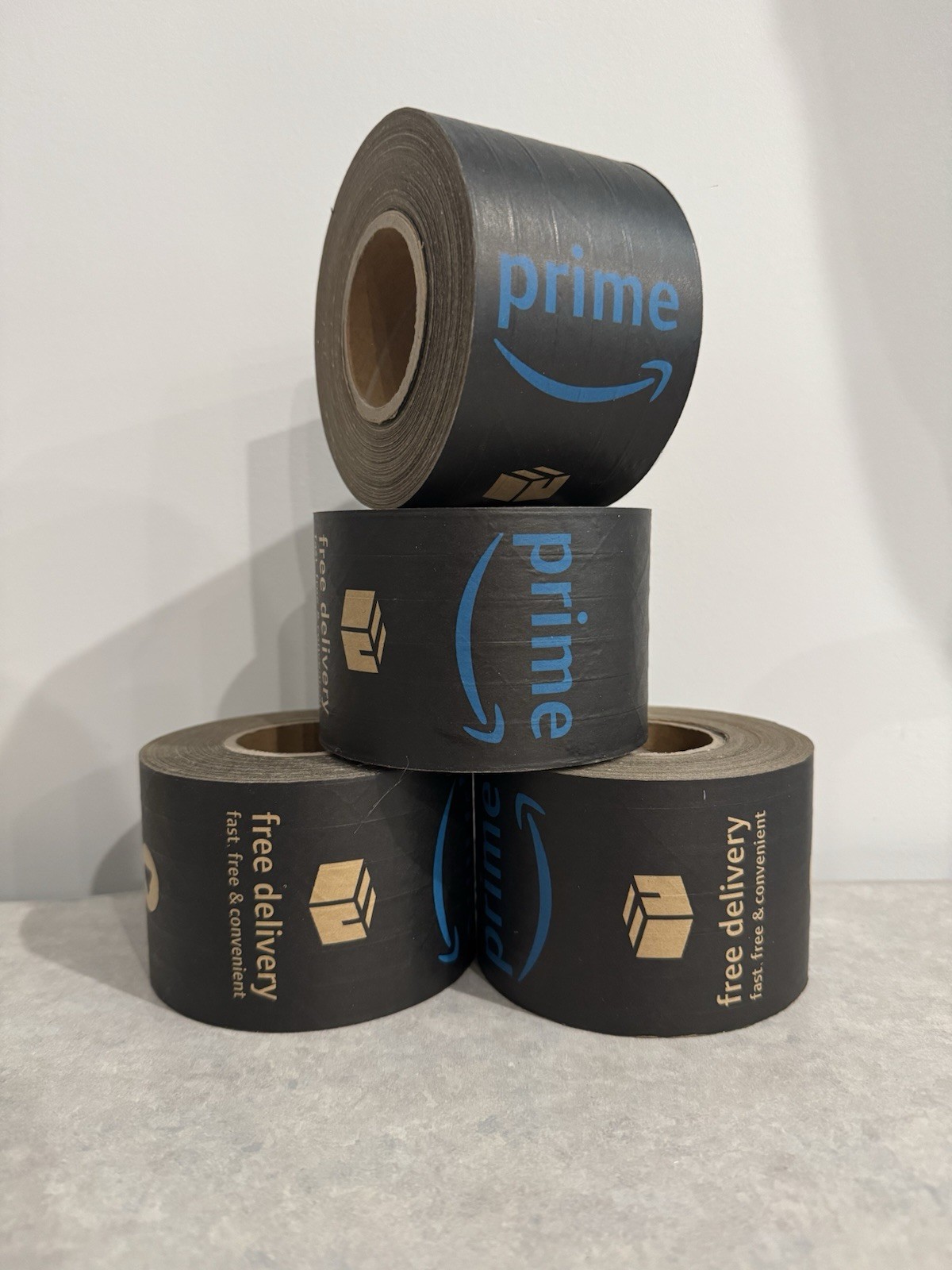 4 ROLLS! 3 Inch X 164 Ft Kraft Tape Amazon Prime Self Adhesive Ships From USA