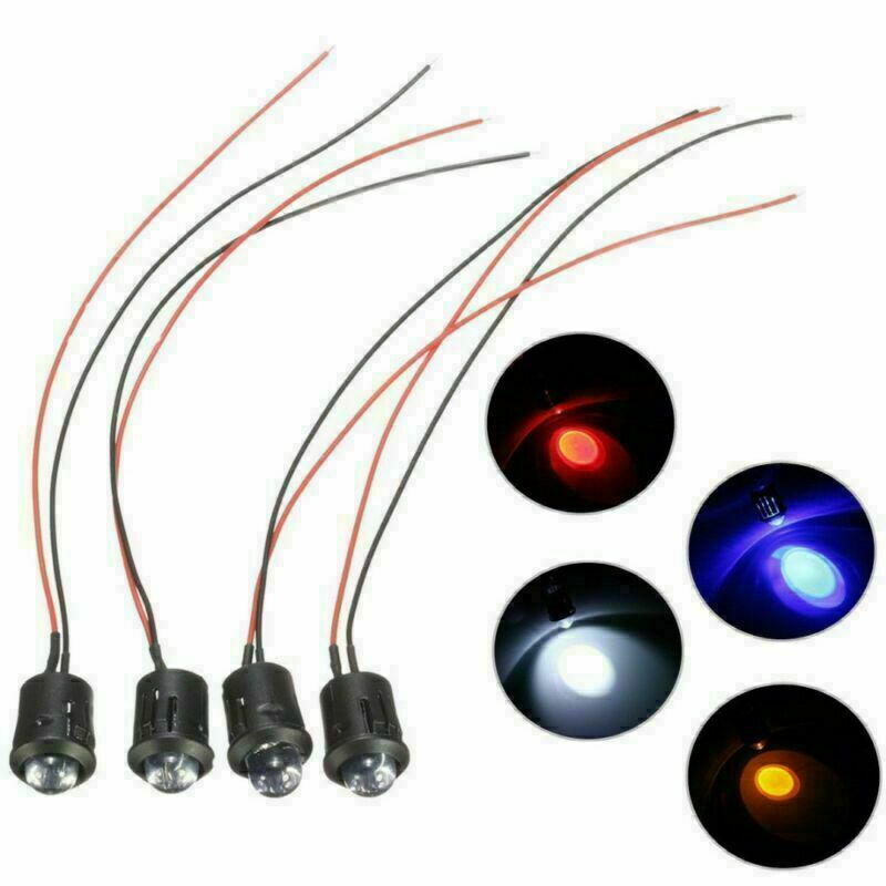 5V-12V F3mm 5mm Twinkle Flash 2pin Round 20cm Pre-wired Clear Flashing LED DIY