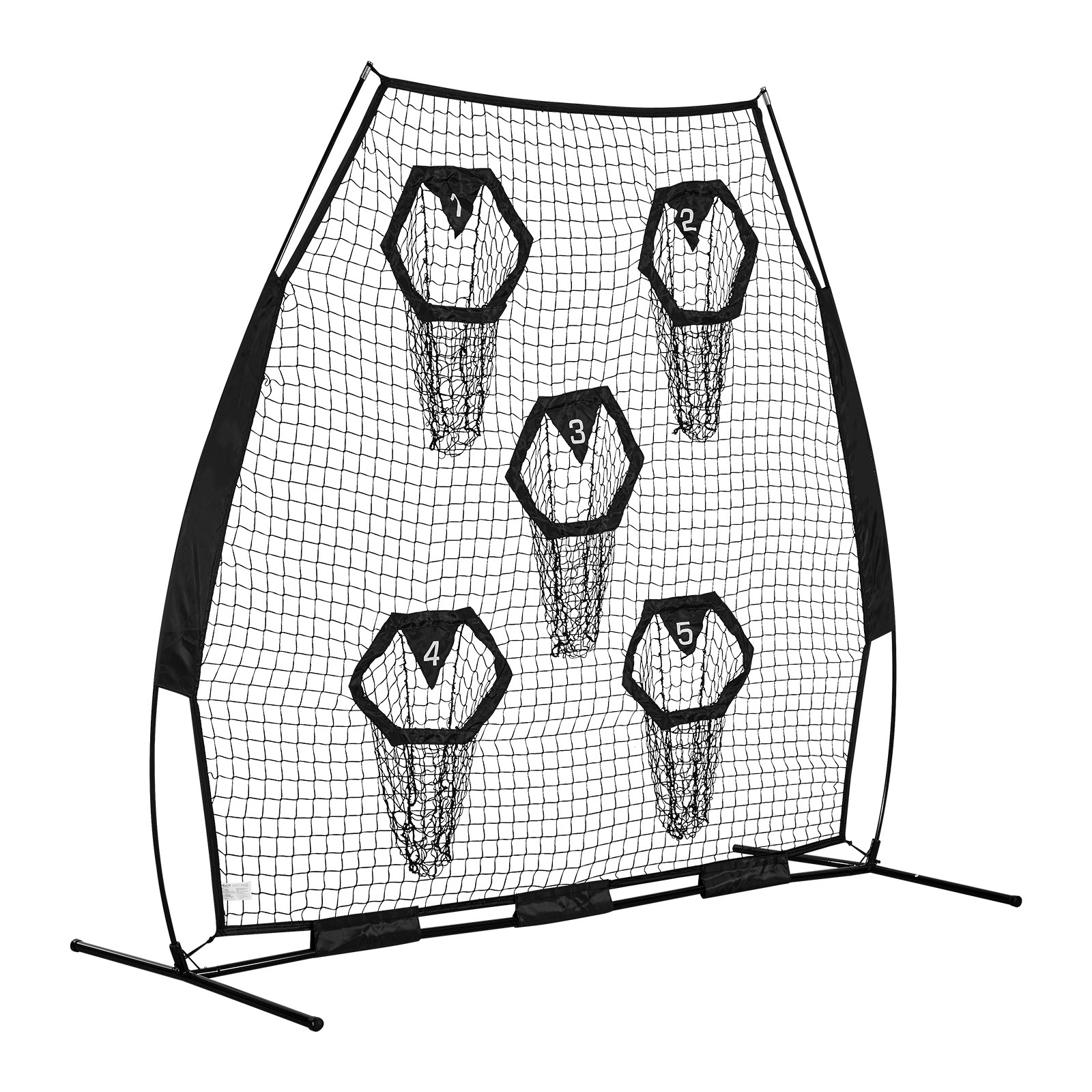 Uimoso 7x7 ft Portable Football Throwing Net for QB Training and Practice, Black
