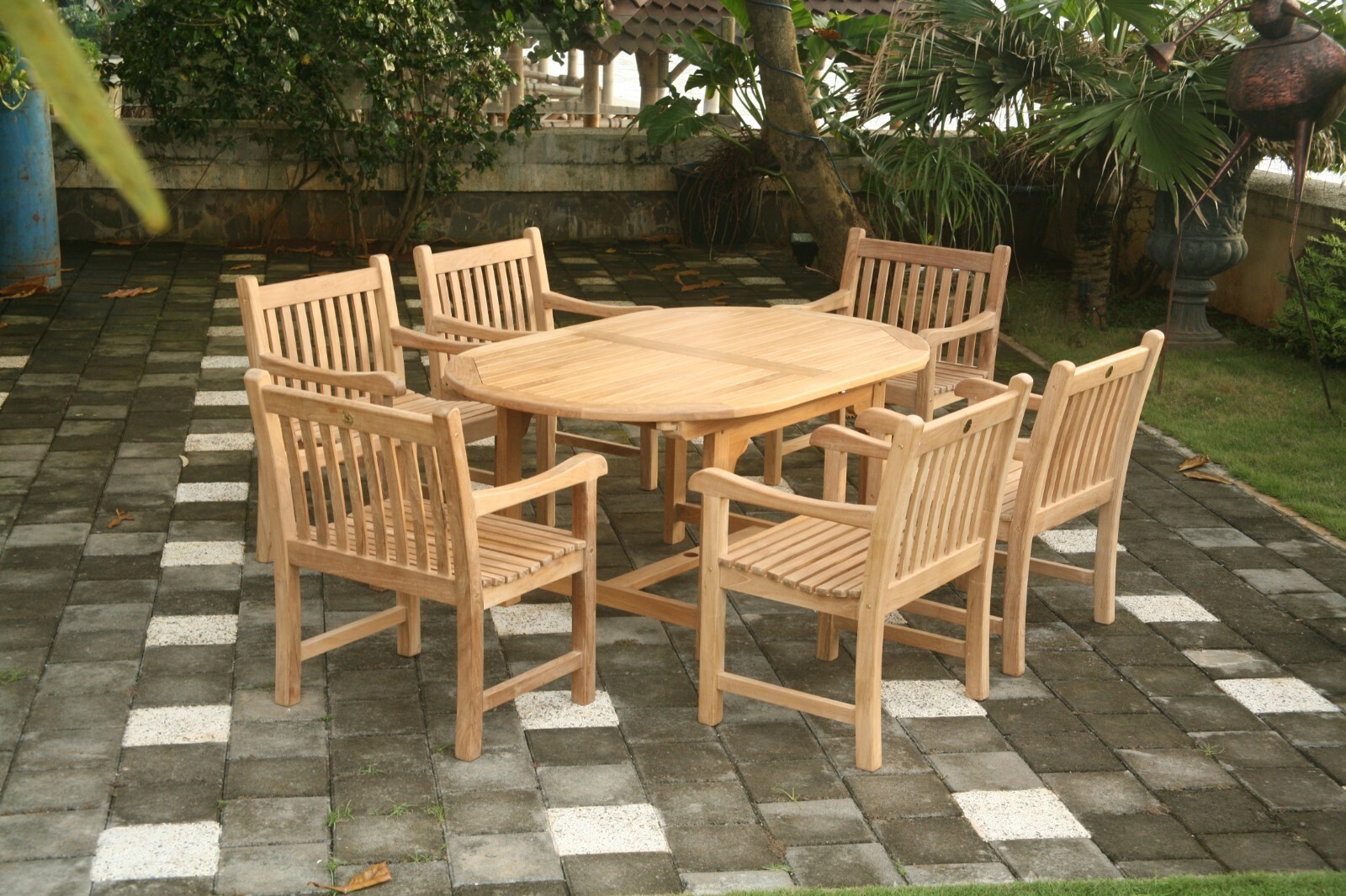 7 Pieces Teak Dining Set-Ship Included.