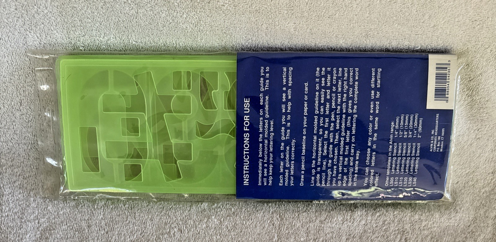 Vintage Alvin Signwriting Kit 4'' Capital Letters, Numbers & Symbols 8 Pieces