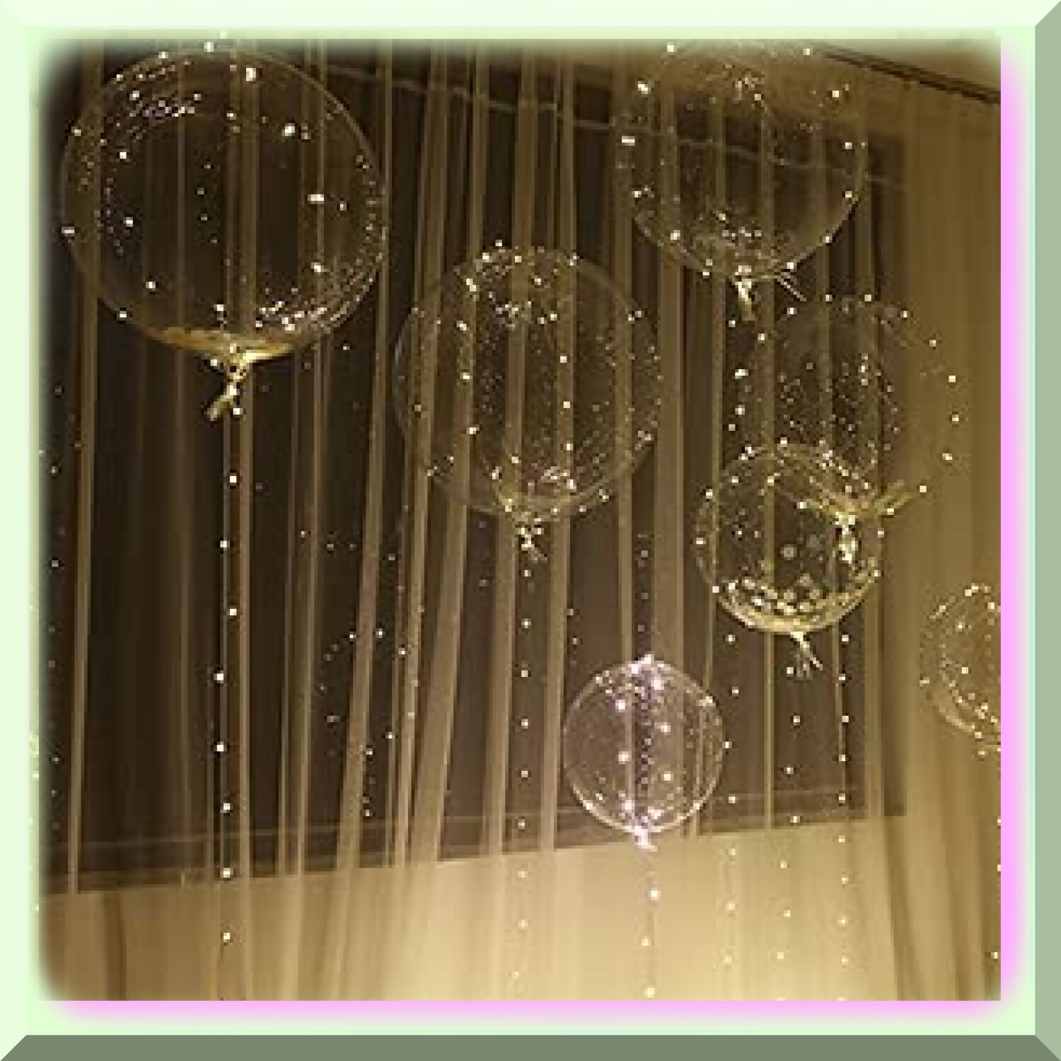 10 Warm White LED Balloons for Wedding Decor