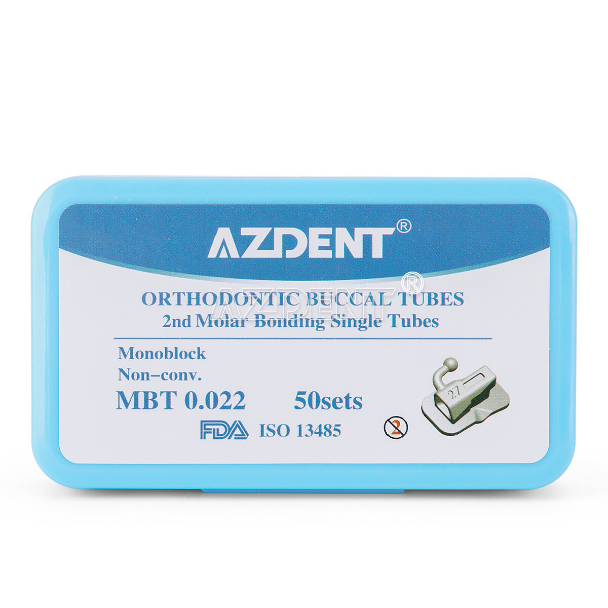 50Sets Dental Orthodontic Buccal Tube 1st 2nd Molar Tube Roth MBT 022/018 AZDENT