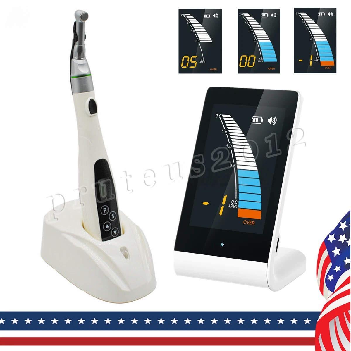 Dental Cordless LED Endo Motor 16:1 Contra Angle/Apex Locator Root Canal Finder