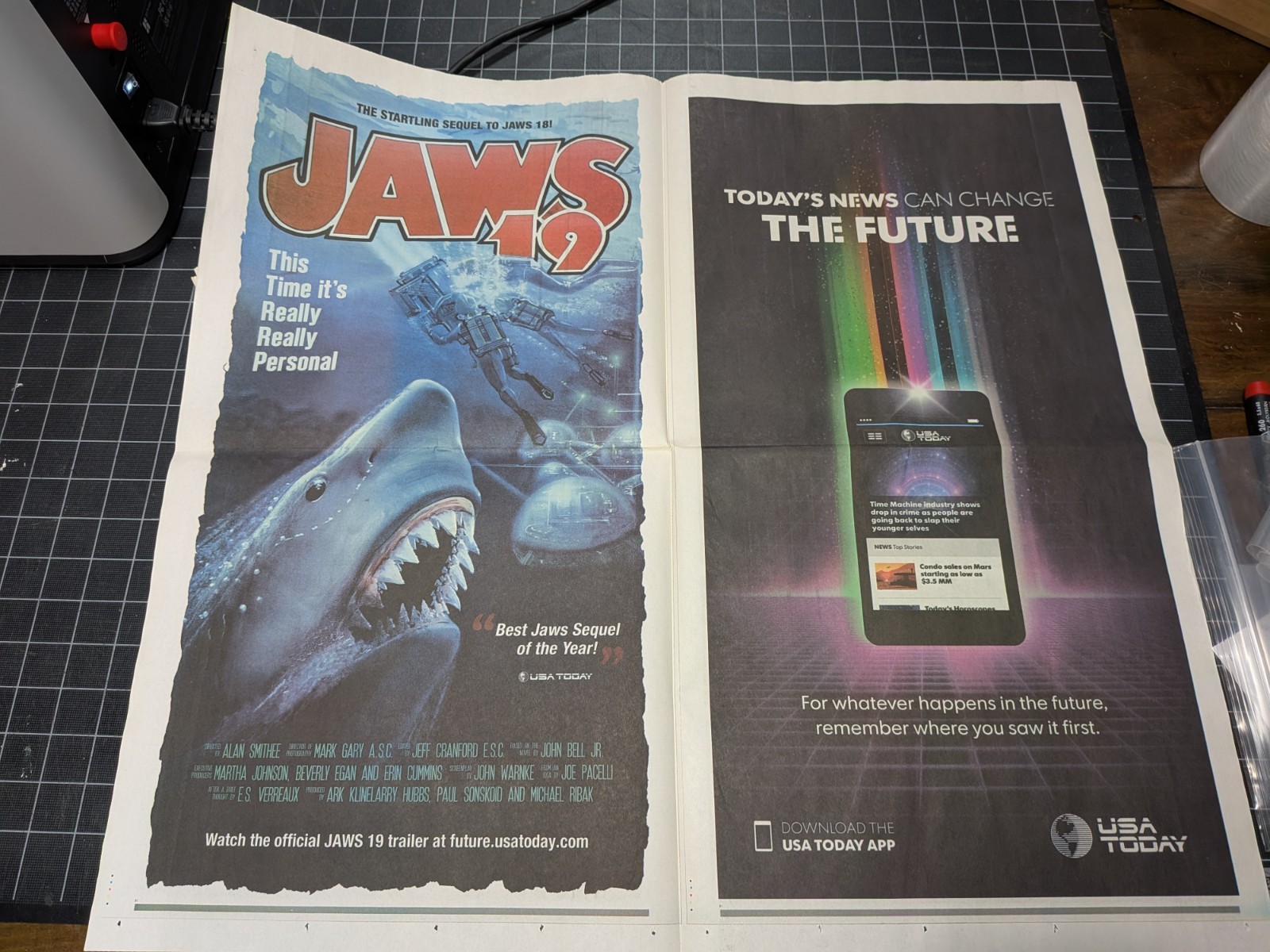 Back to the Future USA Today Special Edition Newspaper - October 22, 2015