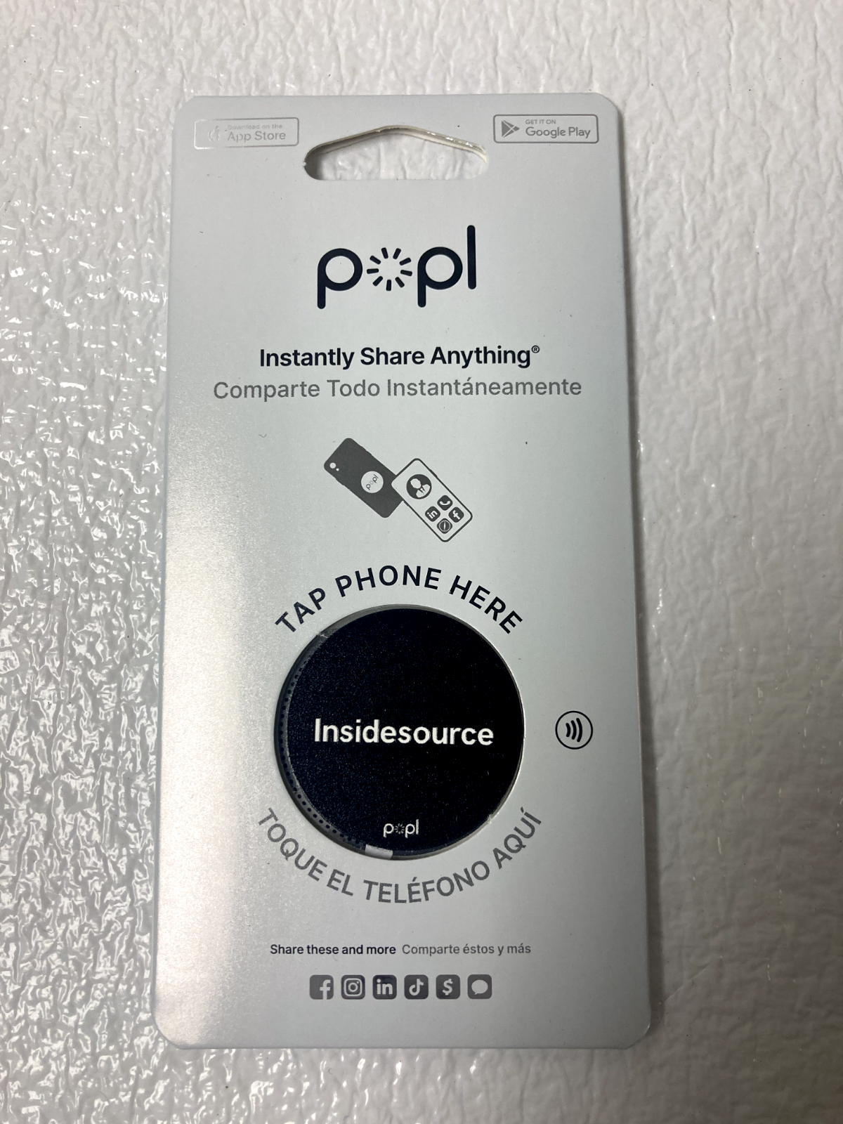 Popl Dot with PopCode Instantly Share Anything