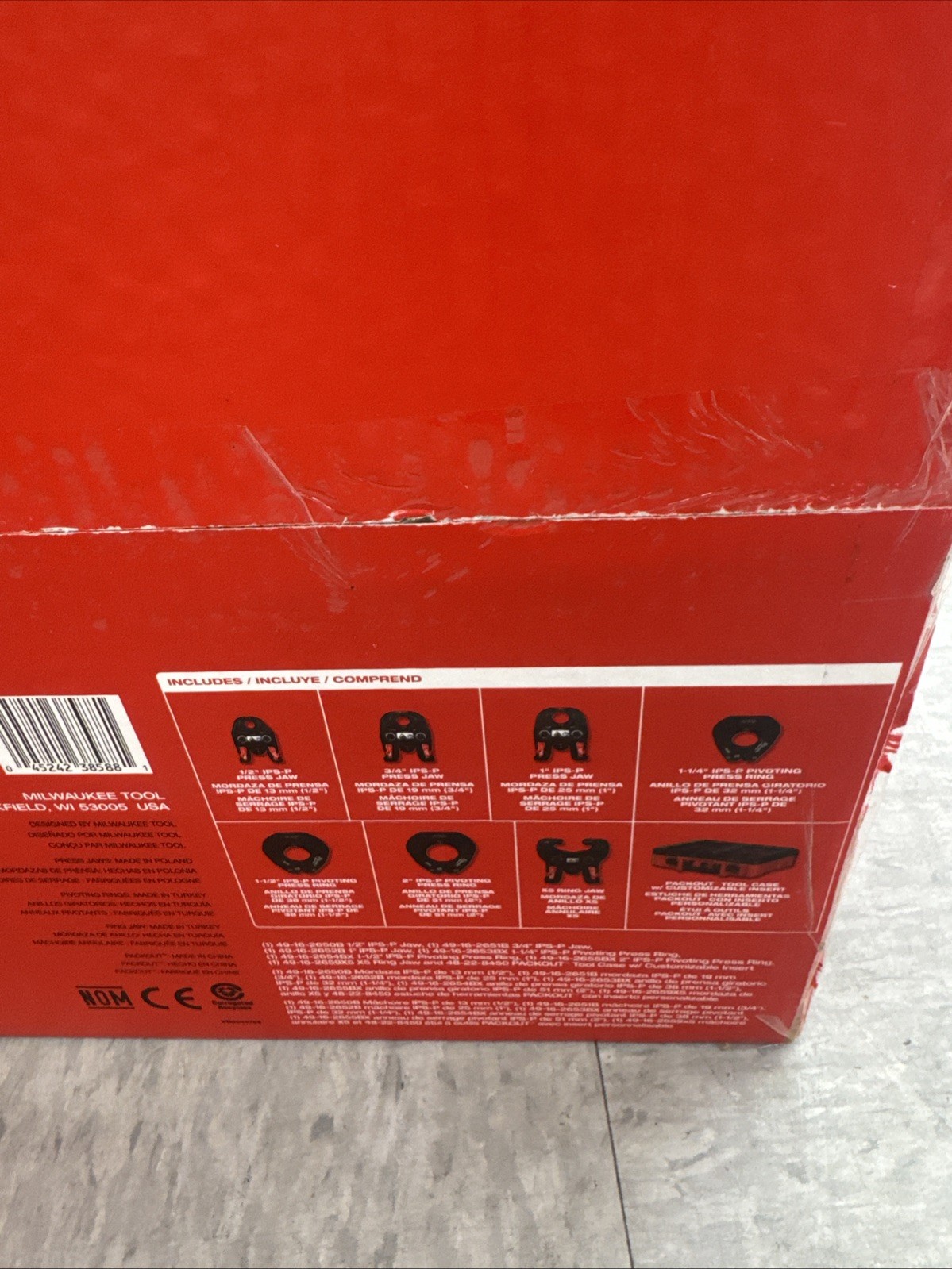 Milwaukee 49-16-2683 1/2 Inch- 2 Inch Ips-P Jaw And Pivoting Ring Kit Force Logi