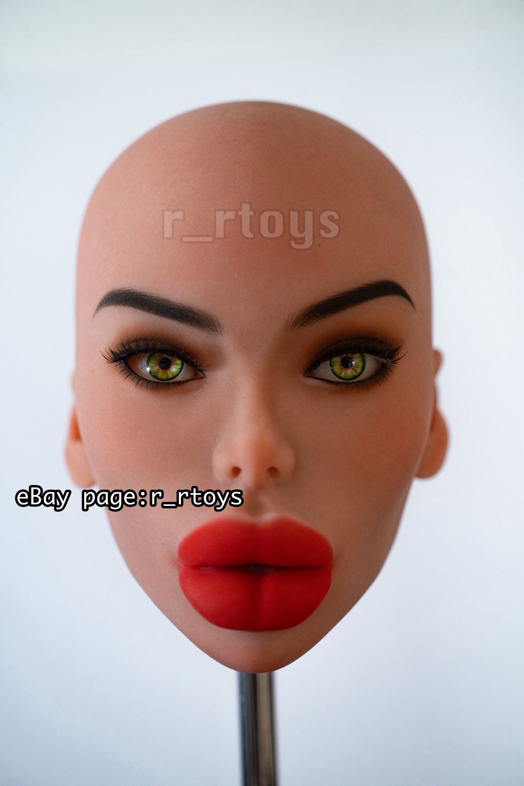 WM Doll BIMBO HEAD #496 WM SEX DOLL HEAD only TAN with BUILT IN TONGUE