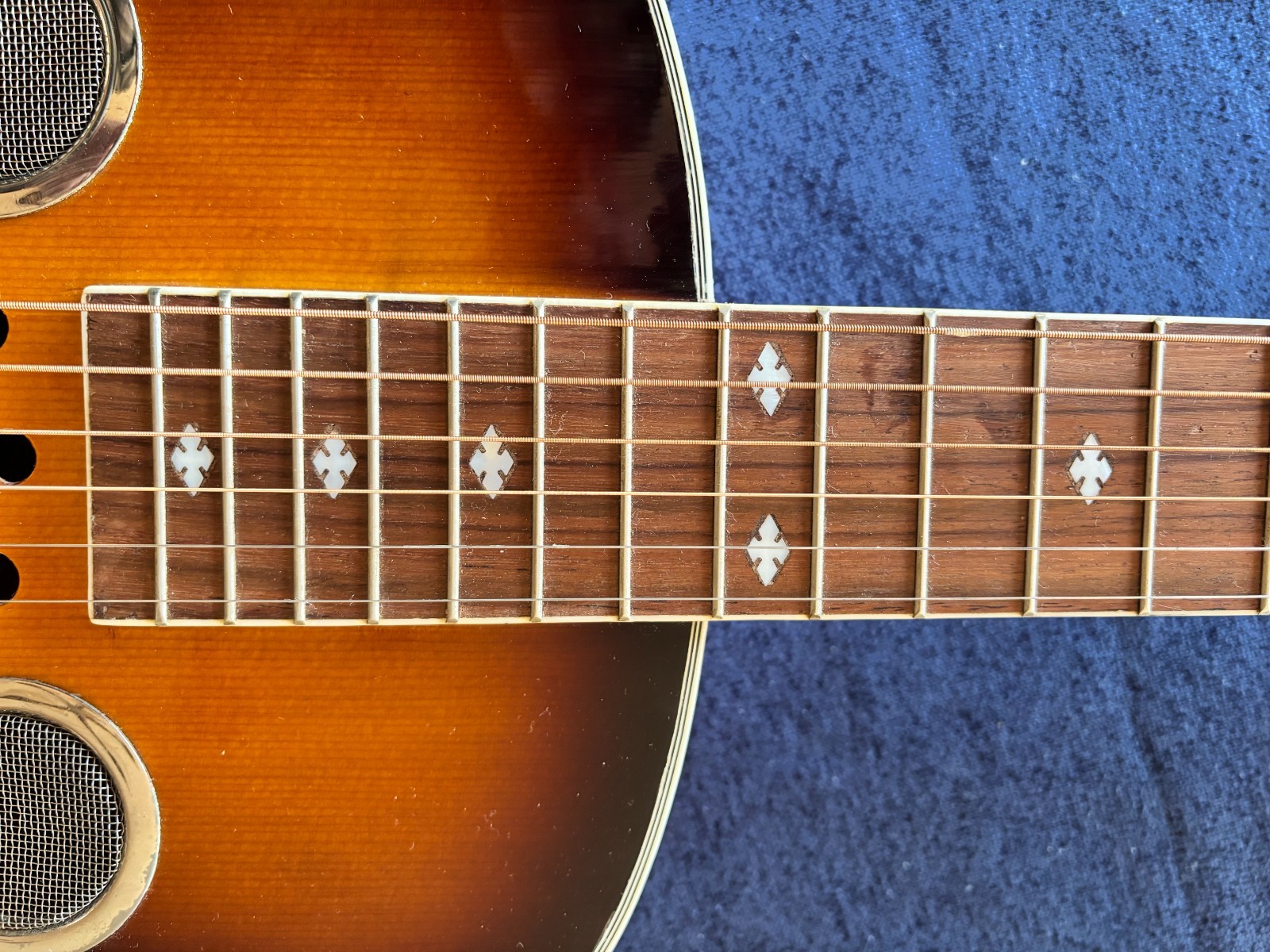 Johnson Square Neck Resonator Guitar Dobro Sunburst Bluegrass Instrument w/Case