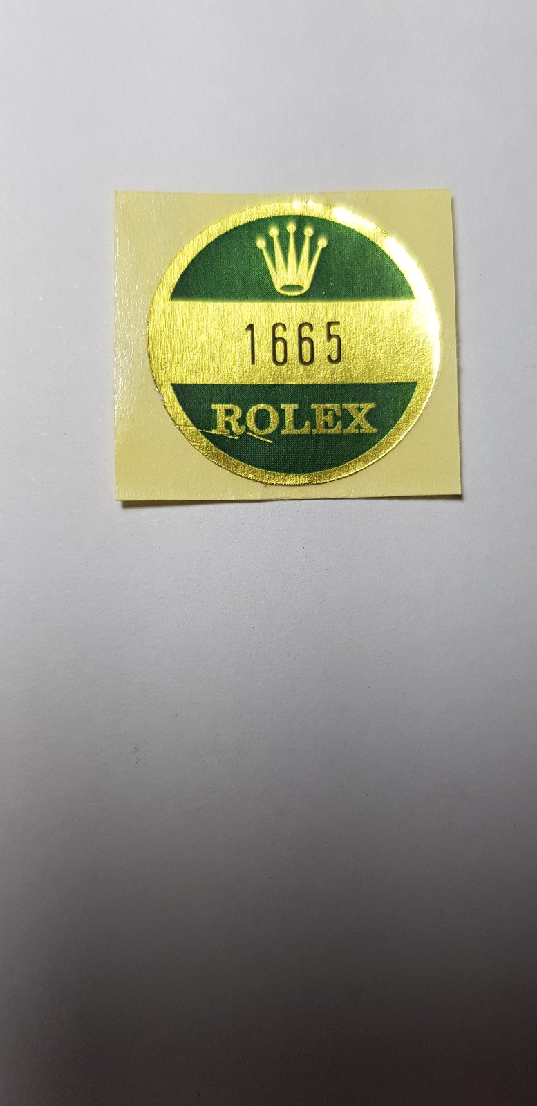 Rolex Sea Dweller caseback sticker 1665