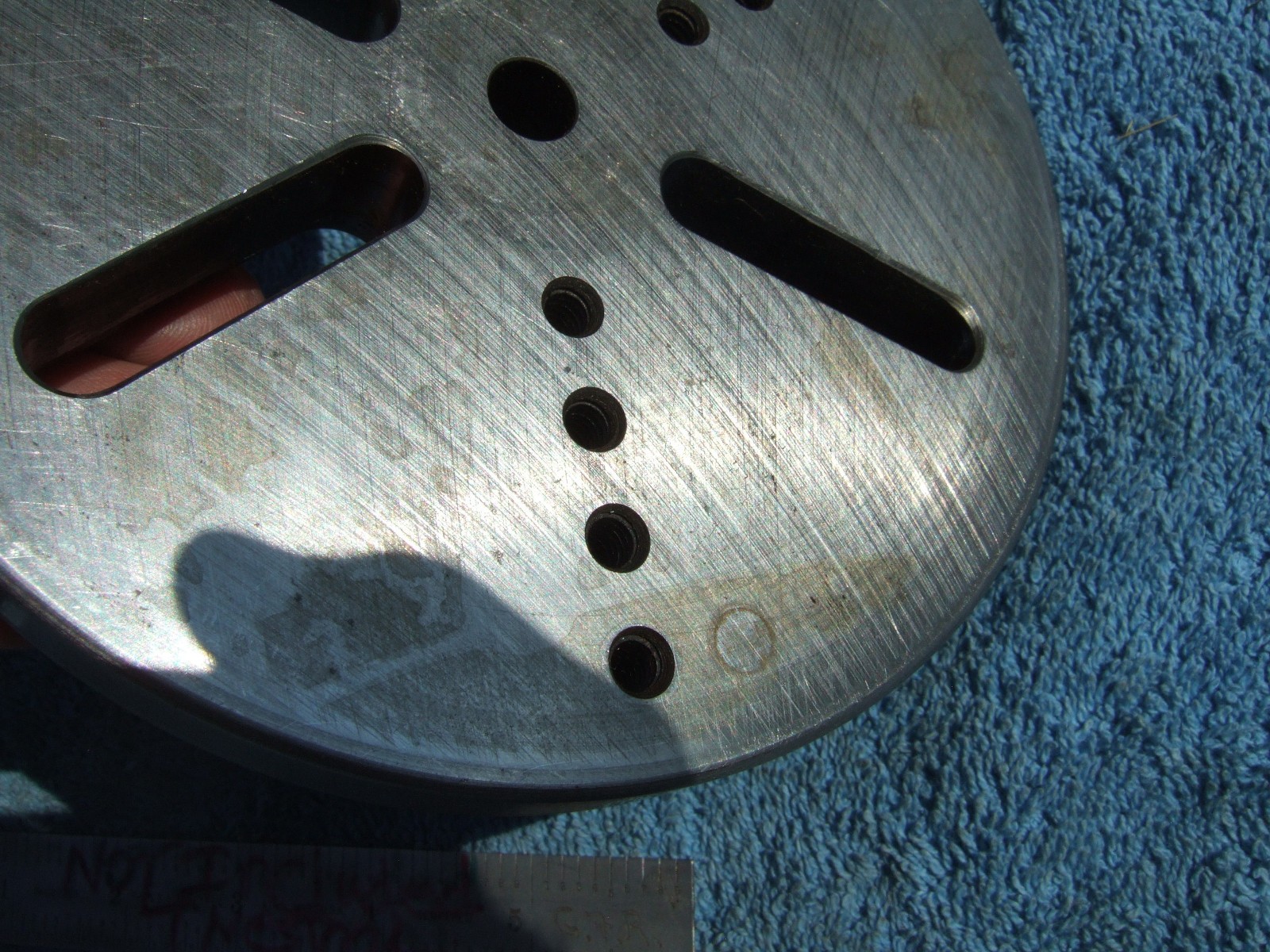 FIXTURE PLATE ROUND 6 inch TAPPED XLNT TOOLMAKER MACHINIST INSPECT GRIND MILL
