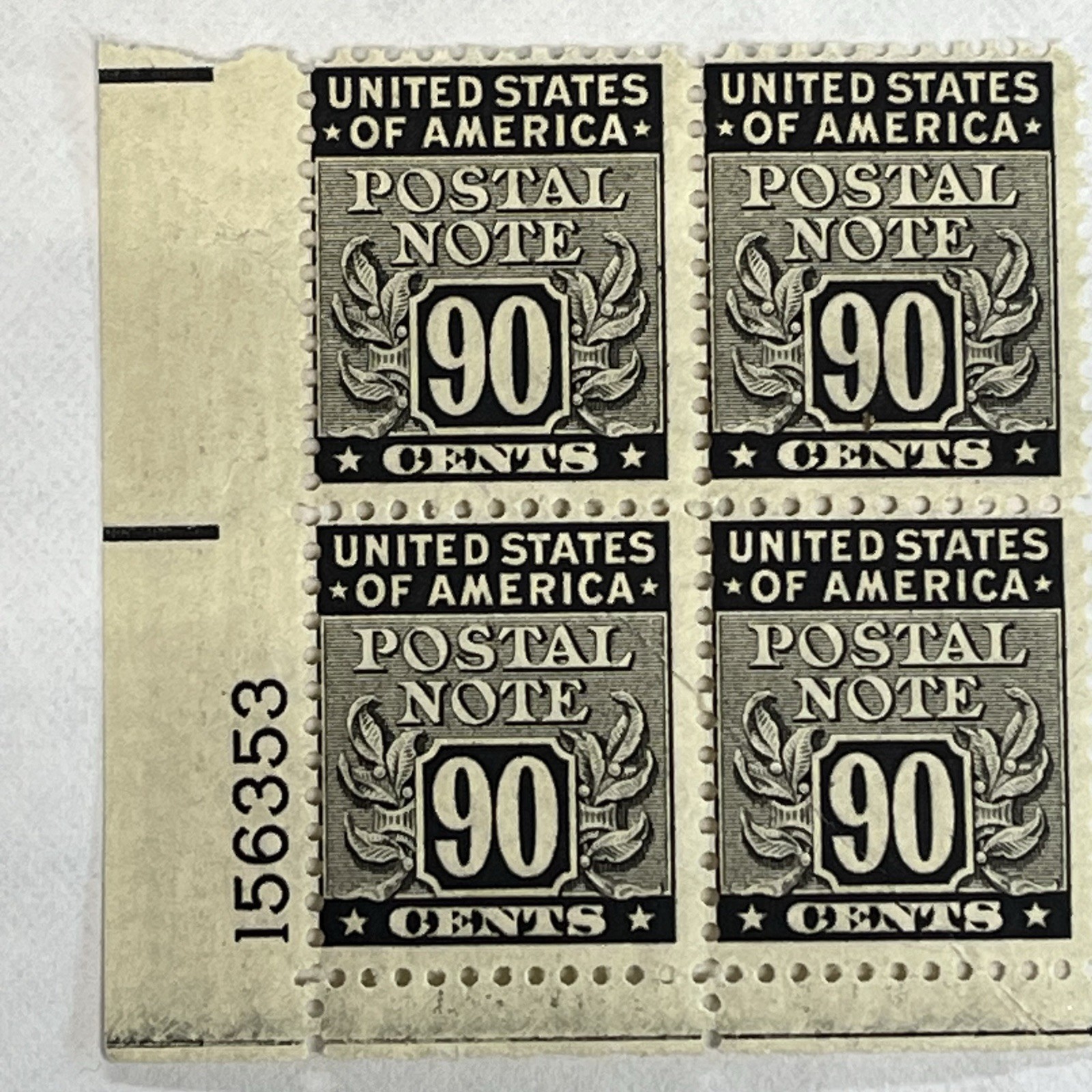 Stamp Postage US. 90 cent note block