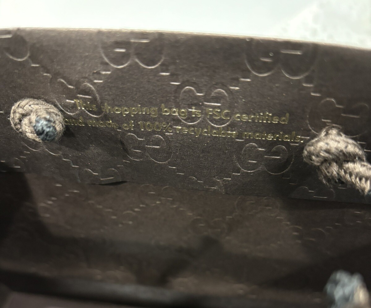 GUCCI Firenze 1921 Paper Bag Shopping Gift Brand NEW Wrapped 9” X 6.5 X 3.5”