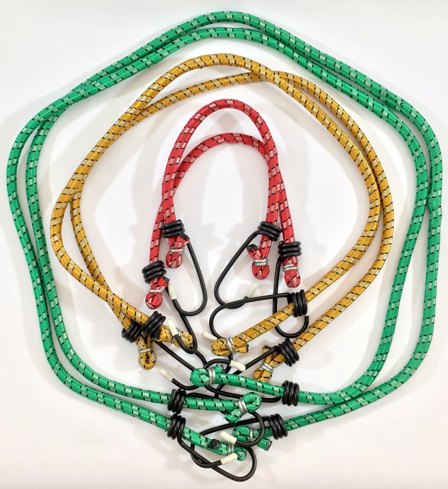 12pc Bungee Cord Tie Down Straps Bungie Assortment Set 12" 24" & 36"