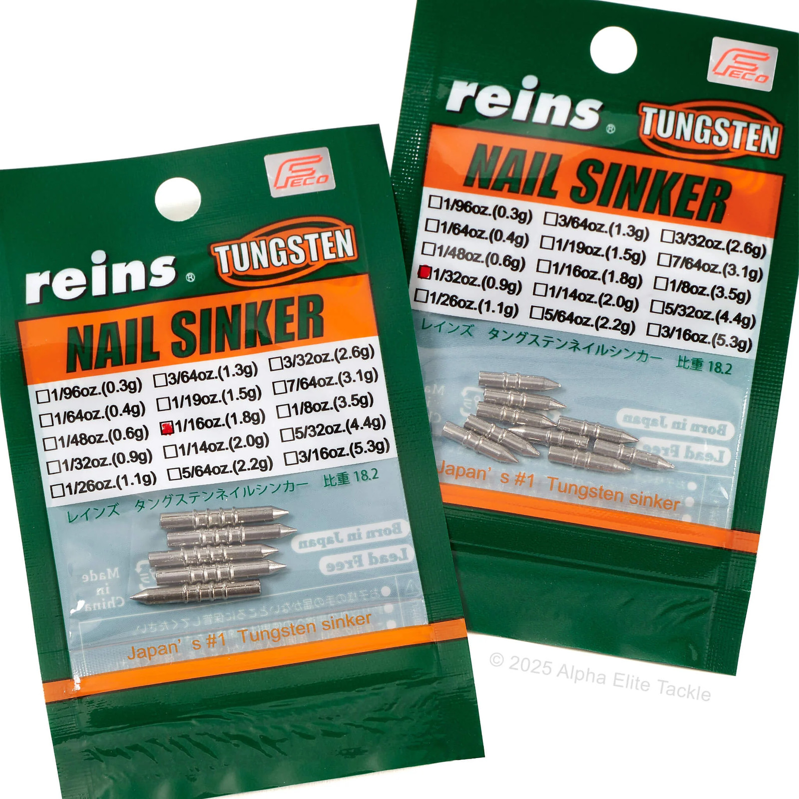 Reins Tungsten Nail Sinker