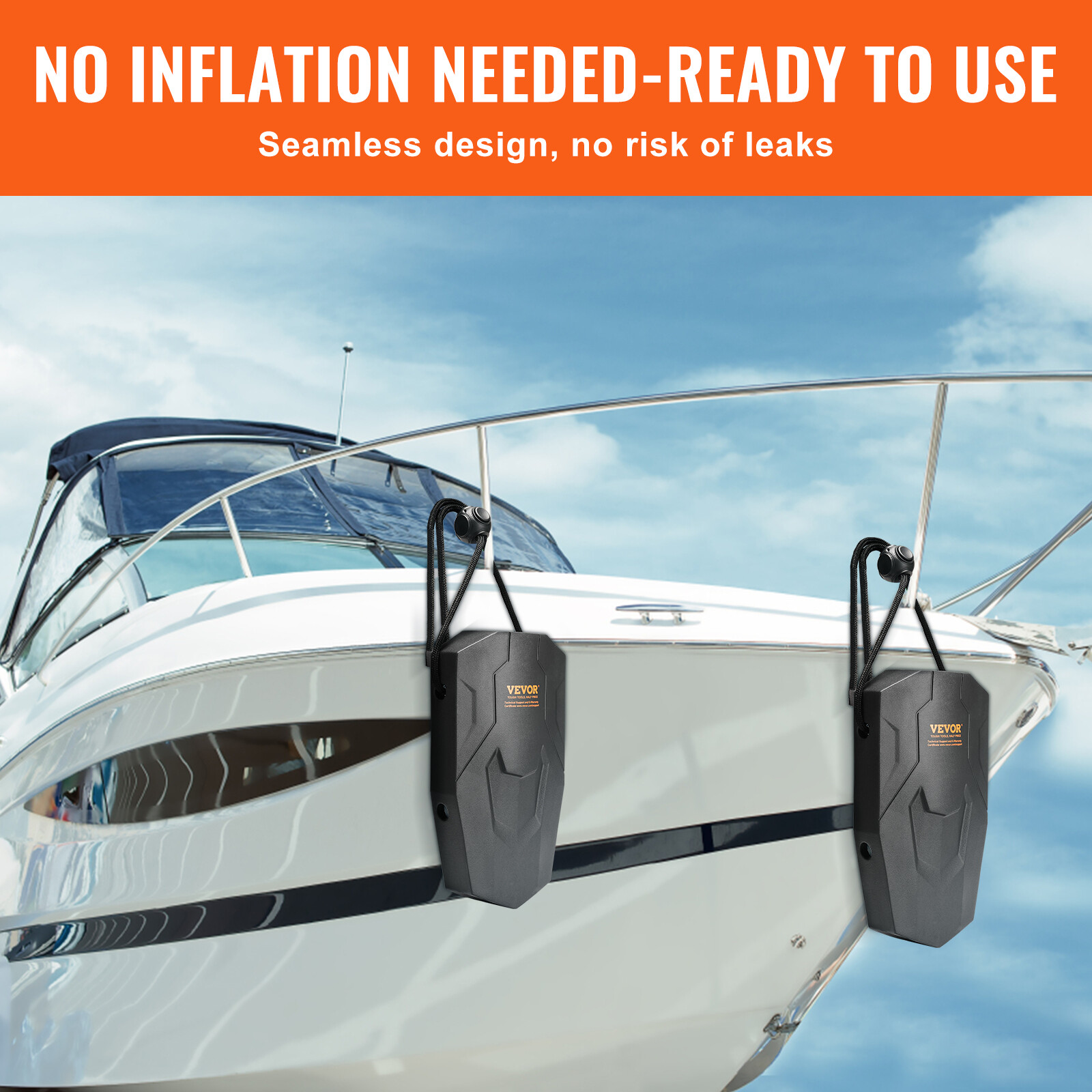 2 Pack Upgraded Boat Fenders Durable EVA Boat Bumpers Buoys Fender for Docking