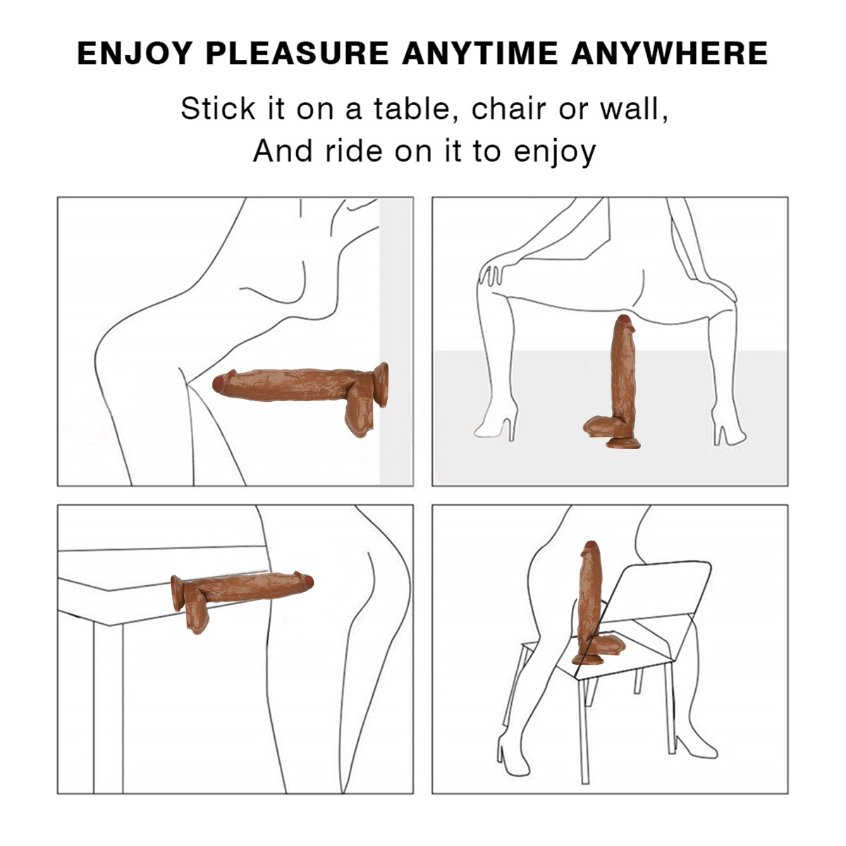 12 Inch Huge Big Dildo Suction Cup Realistic Penis Dong G-spot Sex Toy for women