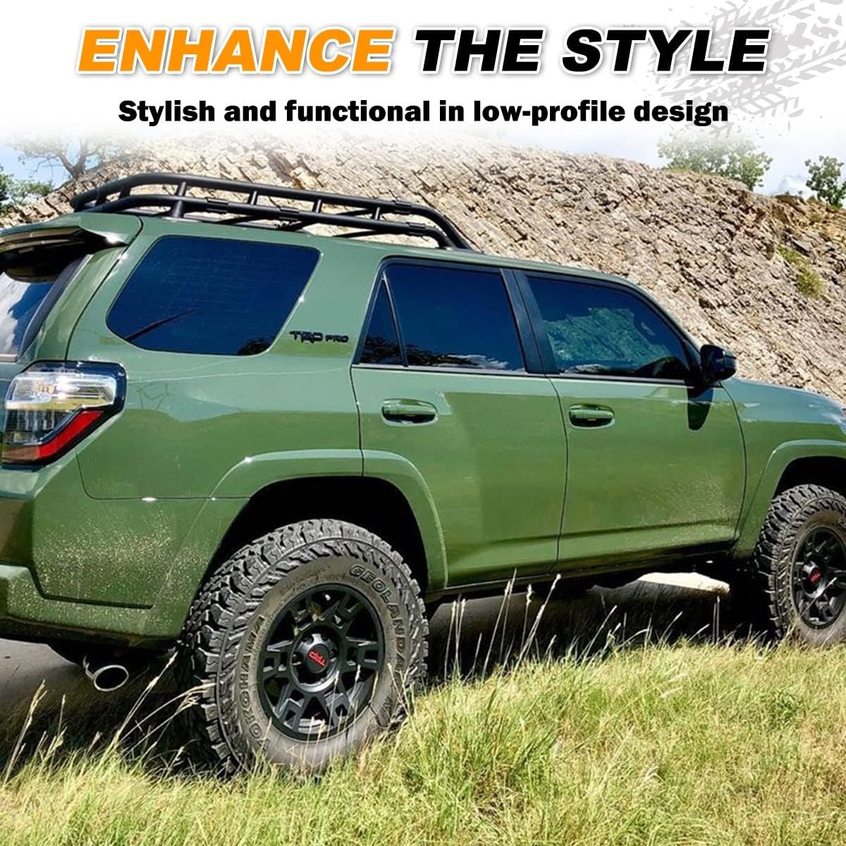 Roof Rack Basket Fit for 2010-2023 2024 Toyota 4Runner Rooftop Cargo Extra Bar