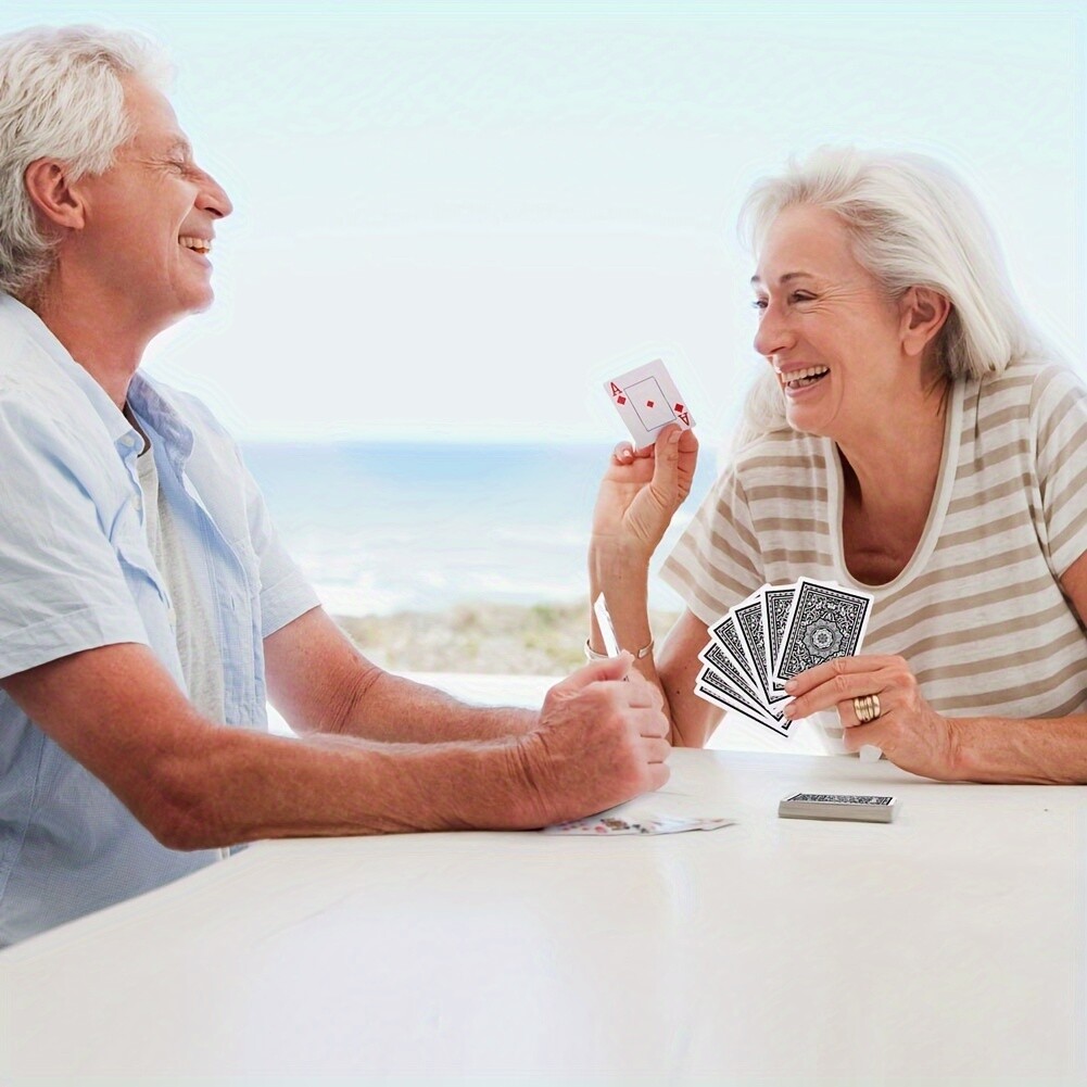 Playing Cards Large Print Jumbo Index 12 Decks of Cards Poker Size 6 Red 6 Black