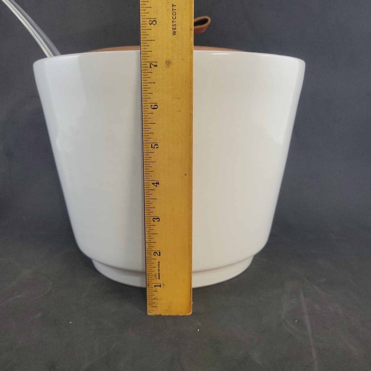 Buckeberg Punch Set Ceramic with Teak Lid and Plastic Ladle Modern