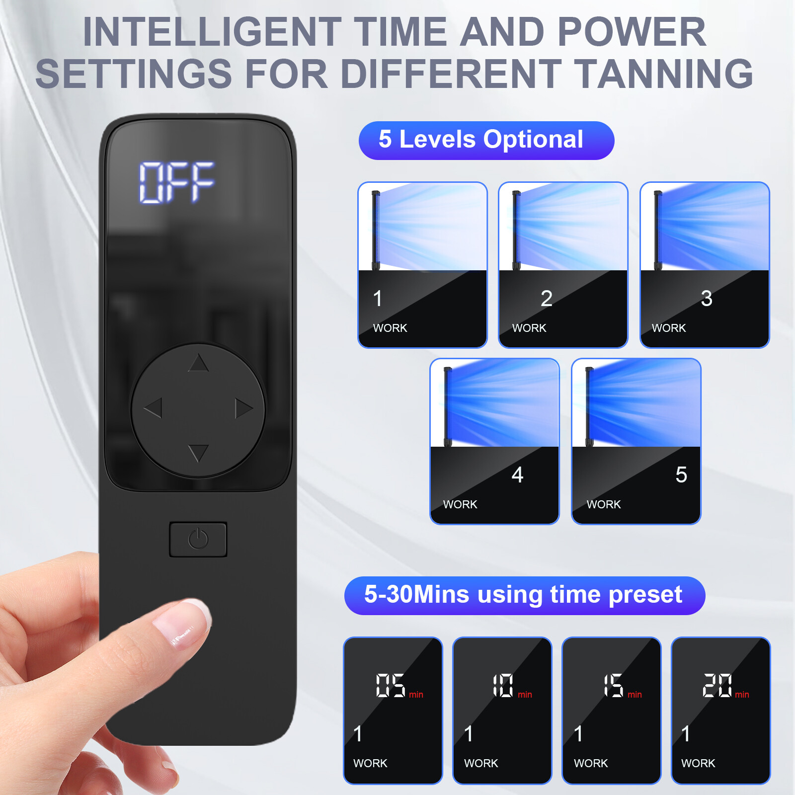 Sun Home Tanning Lamp Face Body Sunlamp Vitamin D UV Goggles Spa Skin Tone Rays