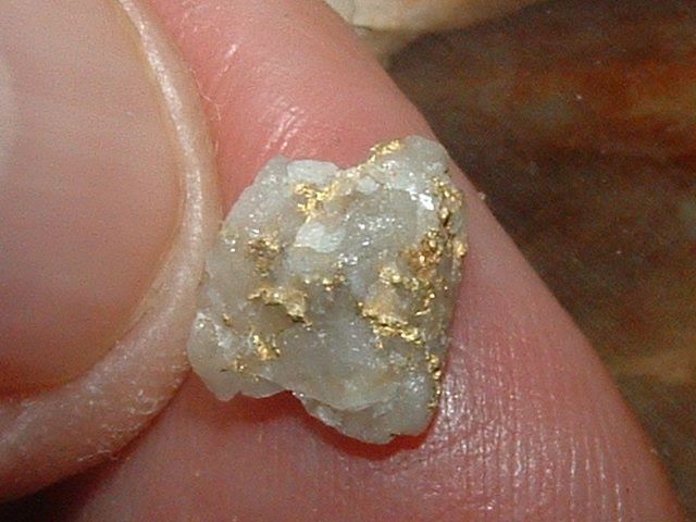 GOLD QUARTZ SPECIMEN .33 GRAM BLUE MTNS OREGON GOLD