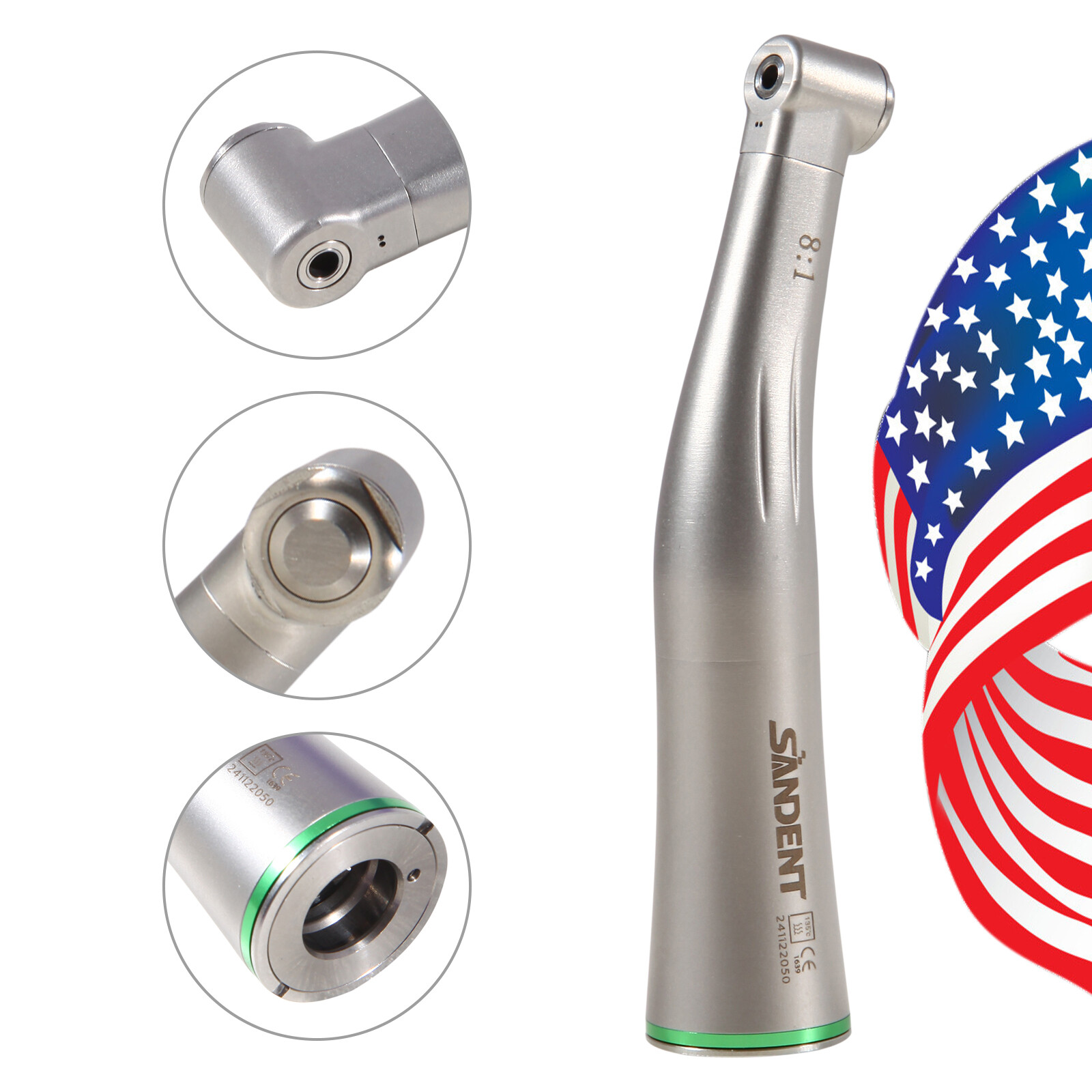 Dental Endo Handpiece 8:1 Contra Angle Endodontic Head For Dentsply E Type