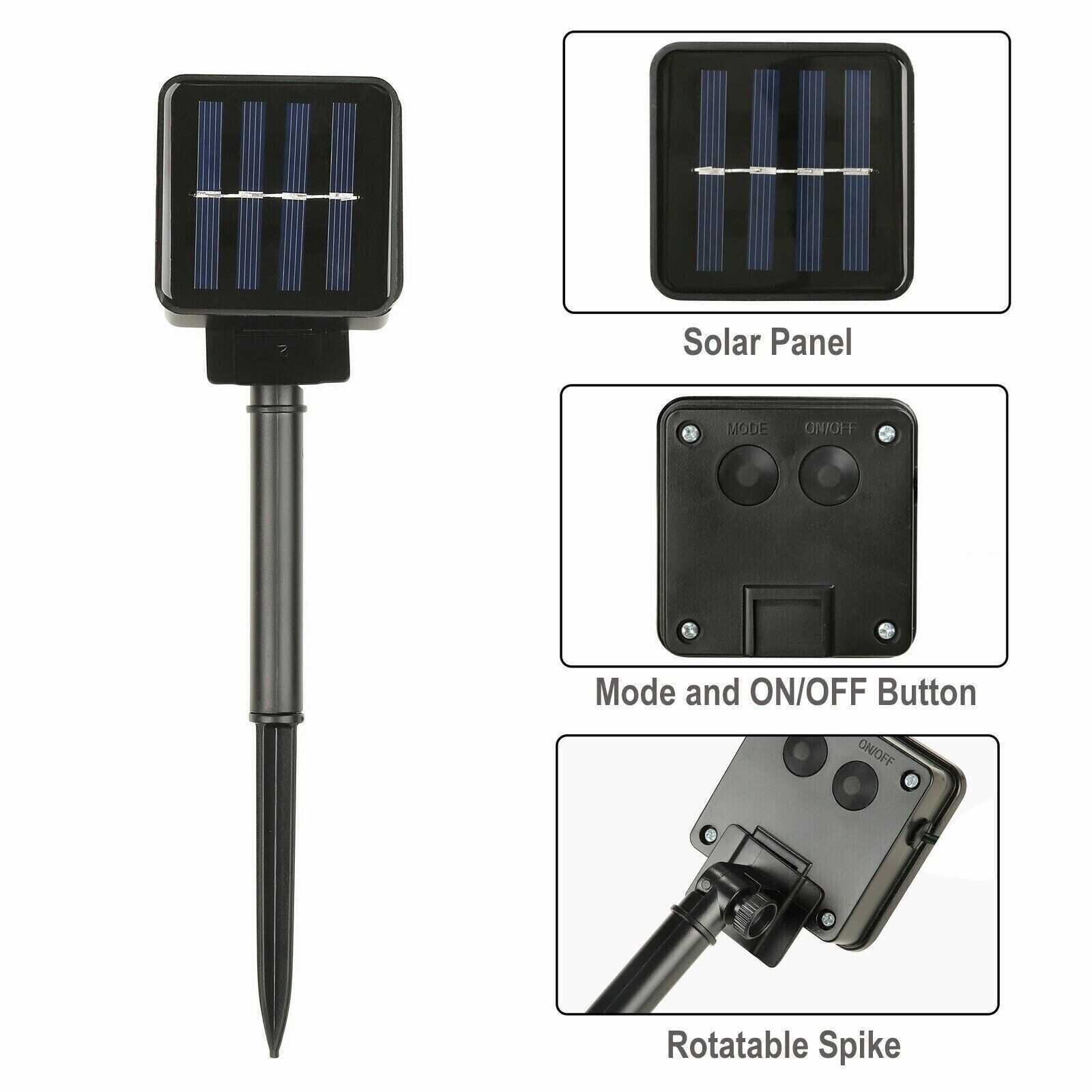 Solar String Light 30 LED Bulbs 21ft Patio Party Yard Wedding Waterproof Outdoor