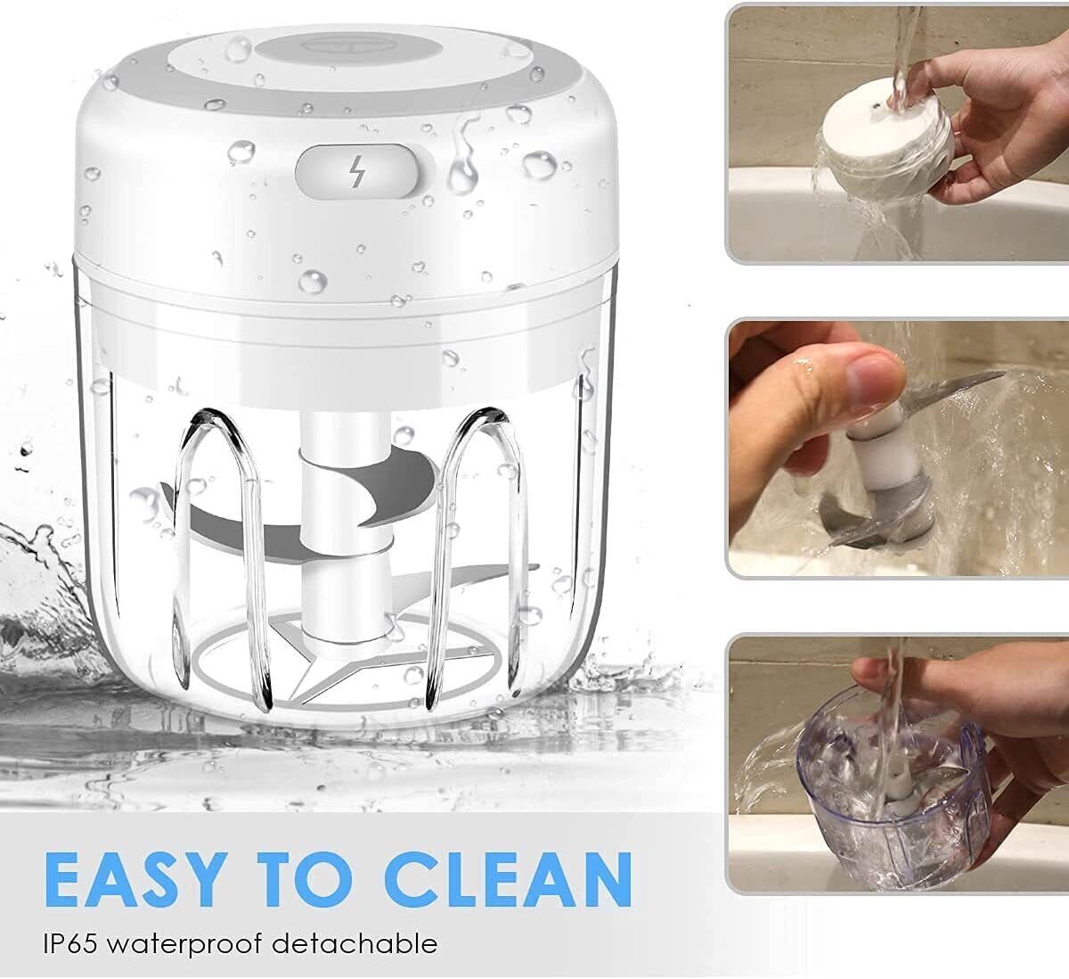 Electric Garlic Chopper Onion Mincer Vegetable Chopper Portable Meat Grinder USB