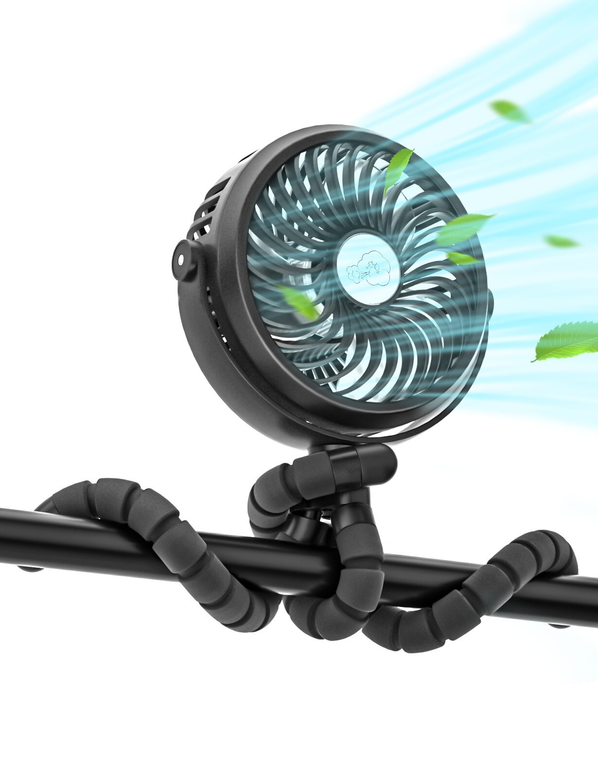 Portable Stroller Fan, 3 Speeds and Mini Personal Fan Suitable for Many Scenes