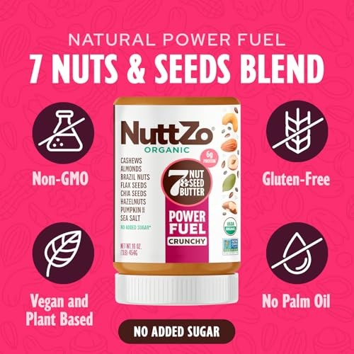 NuttZo Organic Power Fuel 7 Nuts and Assorted Styles , Flavor Names , Sizes