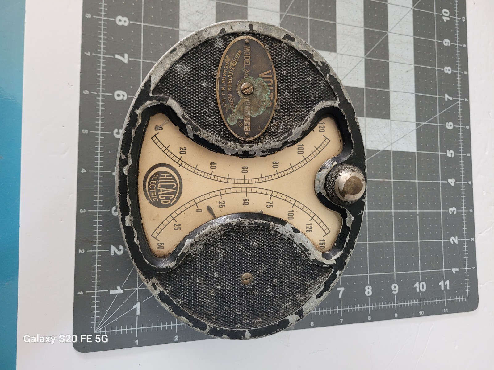 Electric Auto Volt And Amp Meter Weston Model 240 1900s Vintage Antique