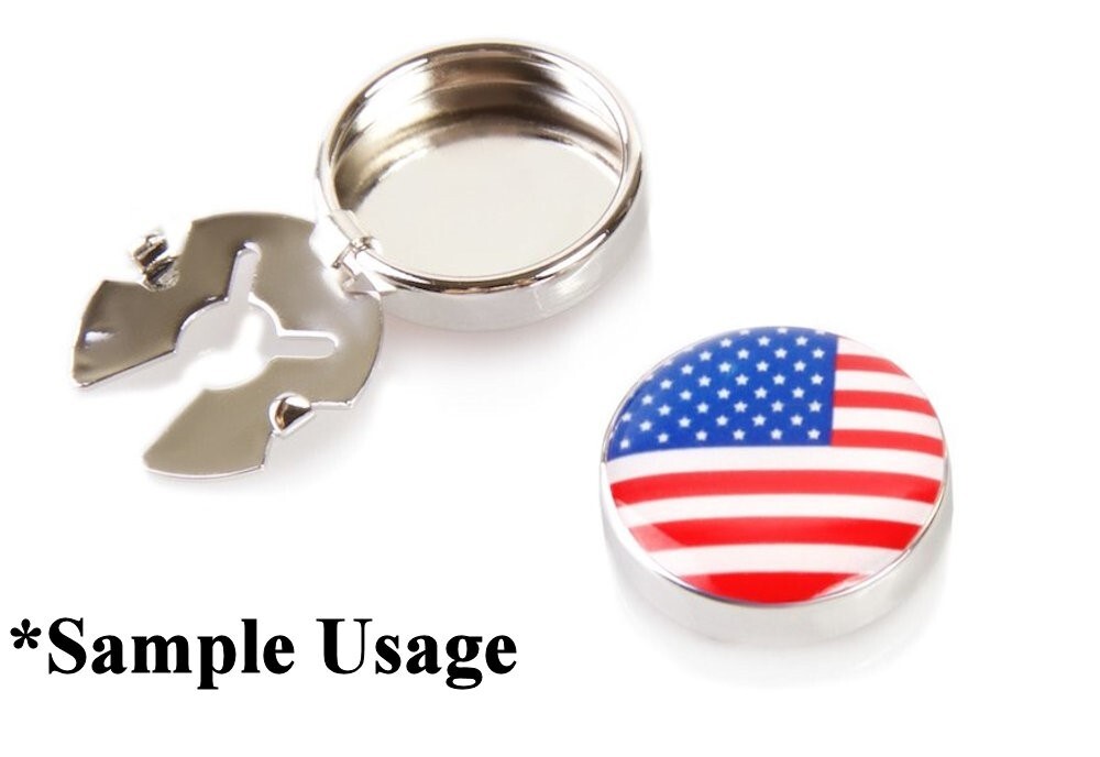 Button Cover, 10 OR 100 Imitation Nickel Plated Brass 18mm Round to Embellish