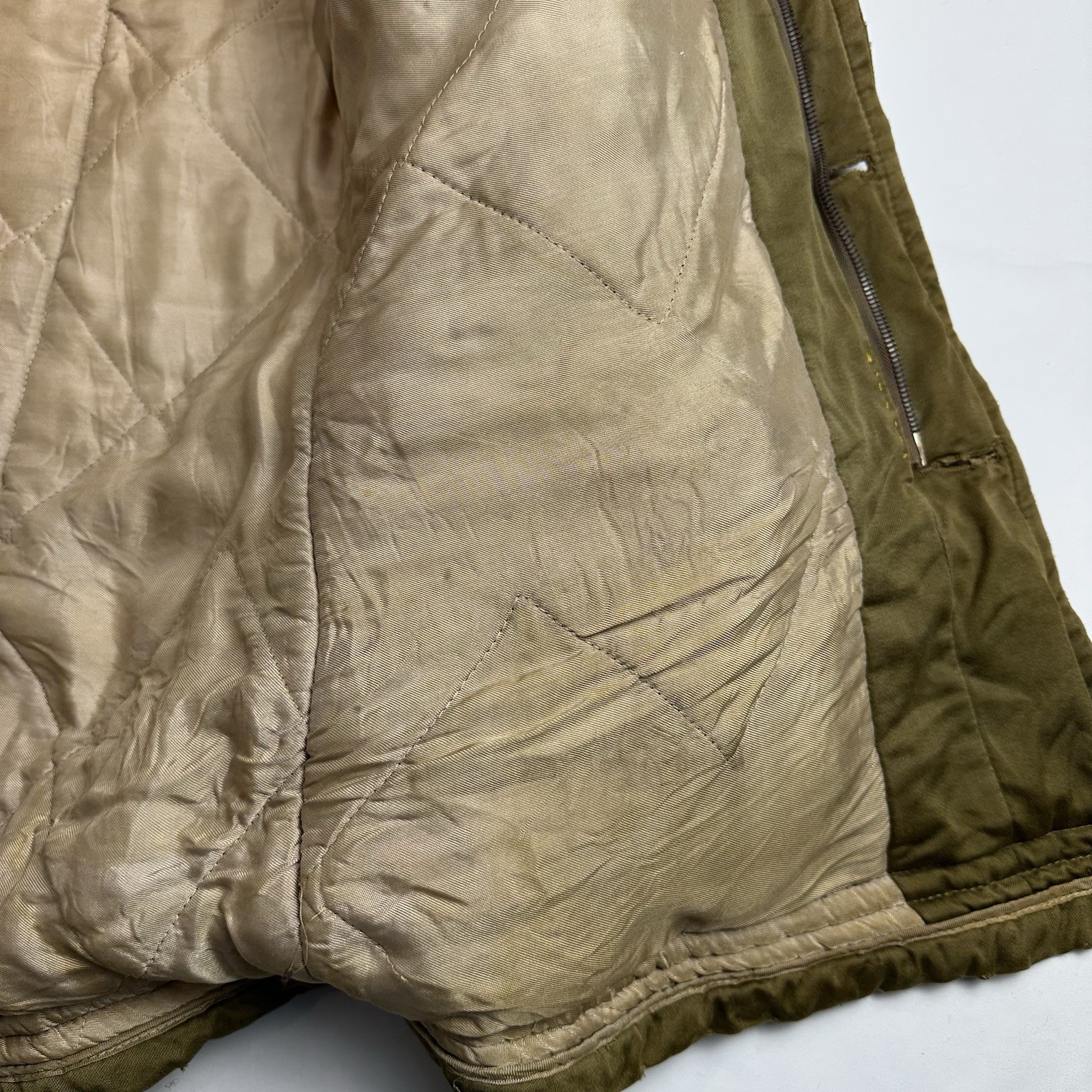 VTG WWII US Military B-9 Parka Cold Weather Jacket L Altered Distressed